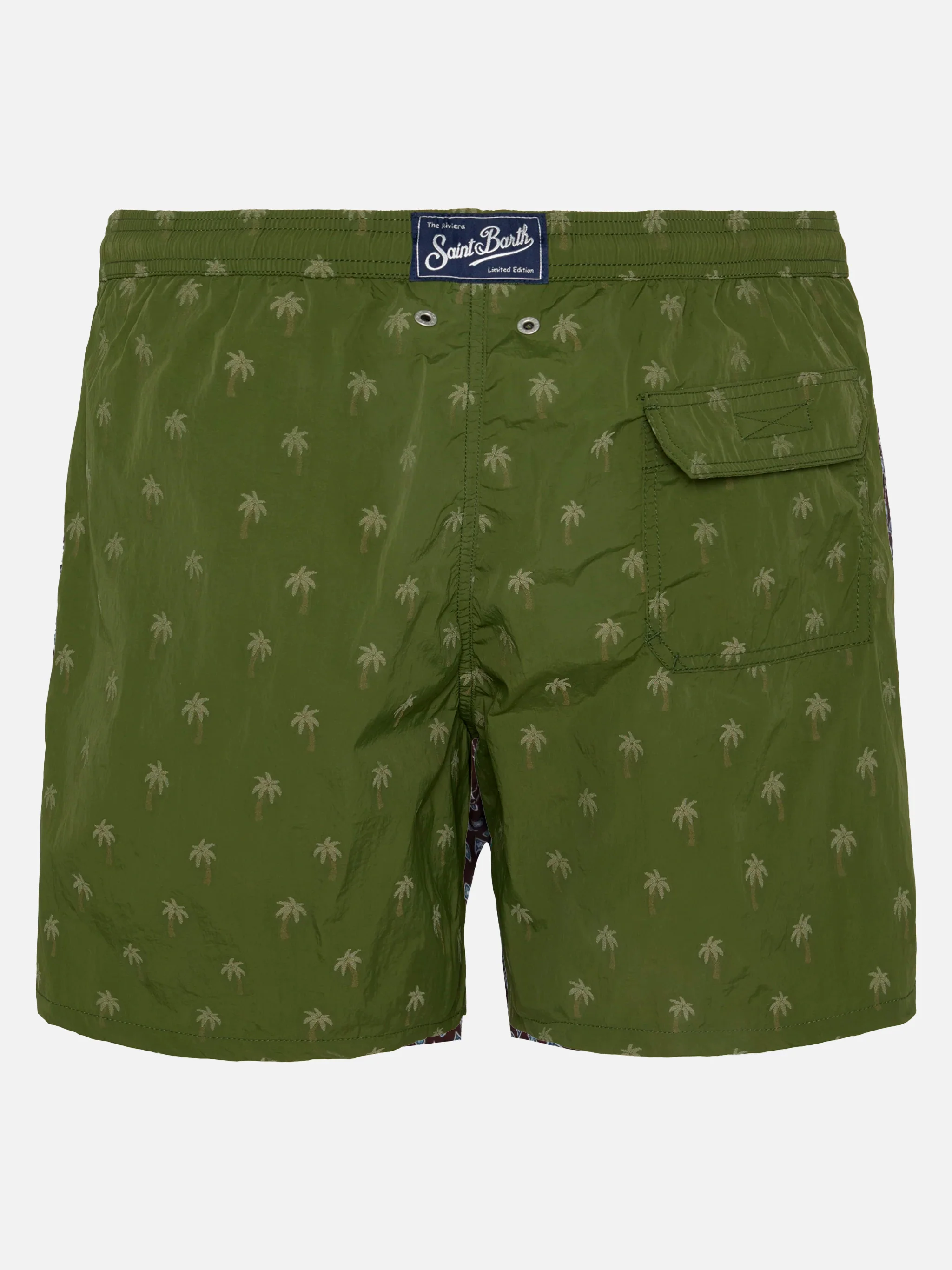 Mid-length swim shorts Patmos The Riviera with all over palm jacquard - Image 2