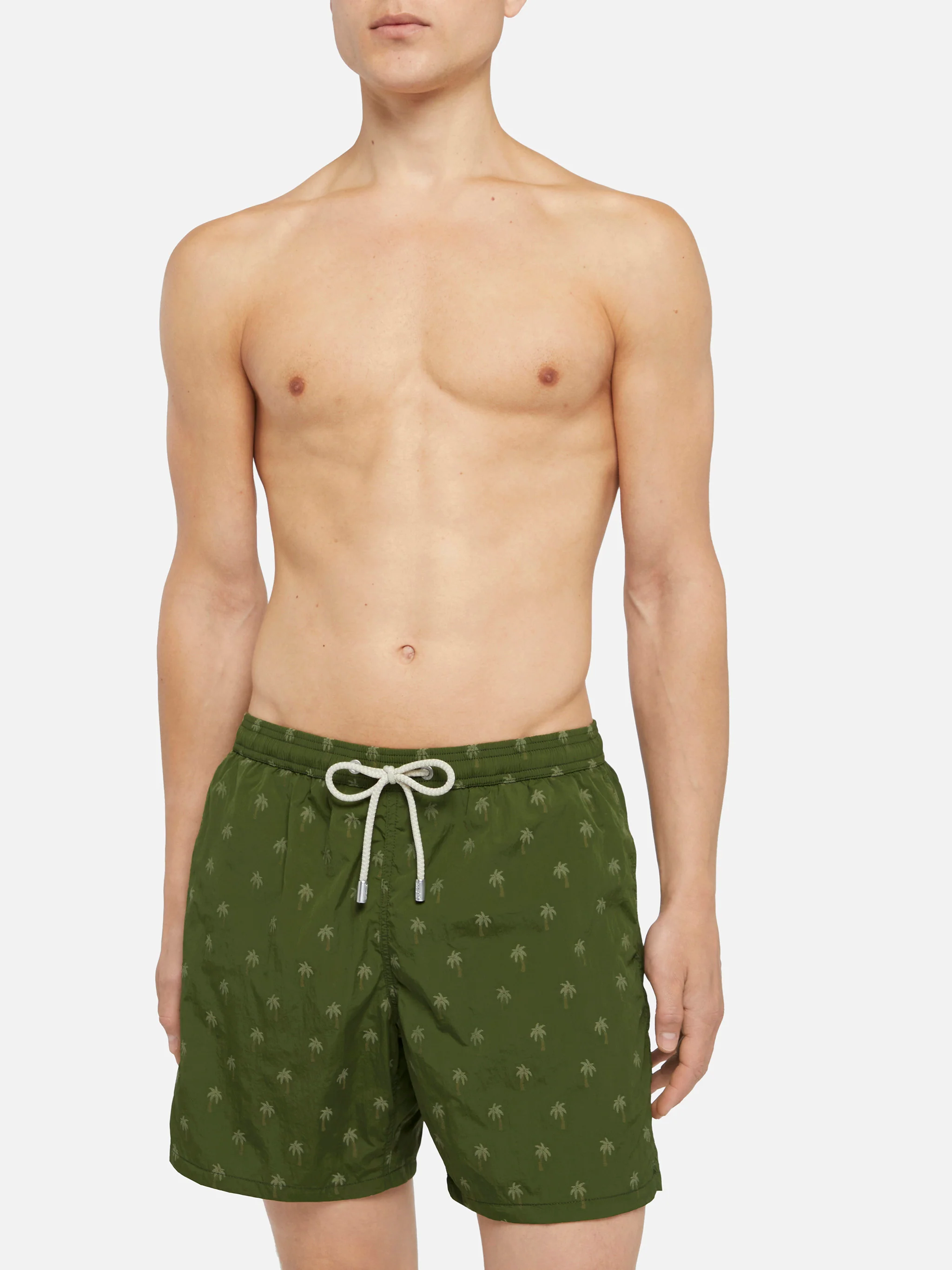 Mid-length swim shorts Patmos The Riviera with all over palm jacquard - Image 3