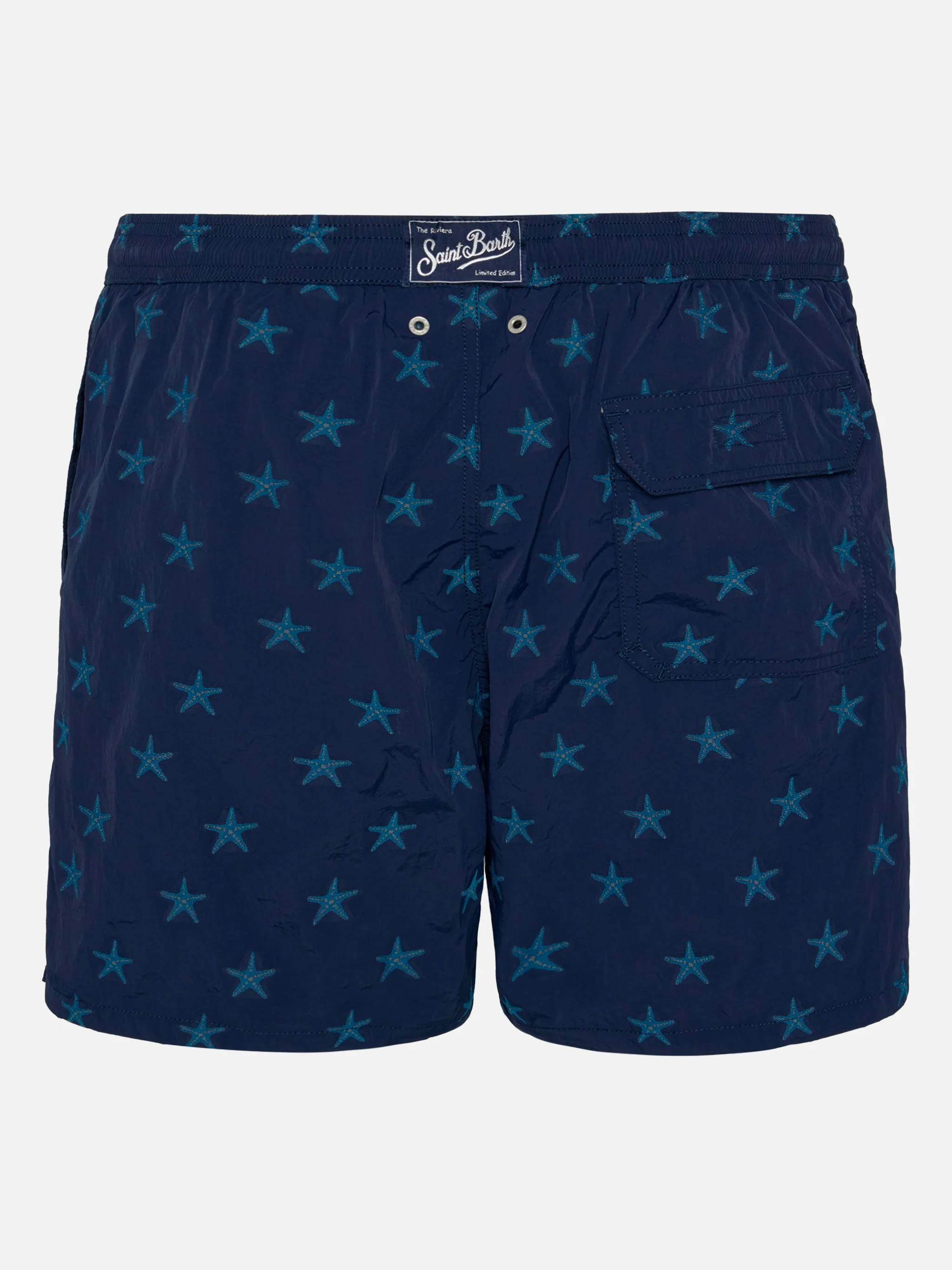 Mid-length swim shorts Patmos The Riviera with all over seastar jacquard - Image 2