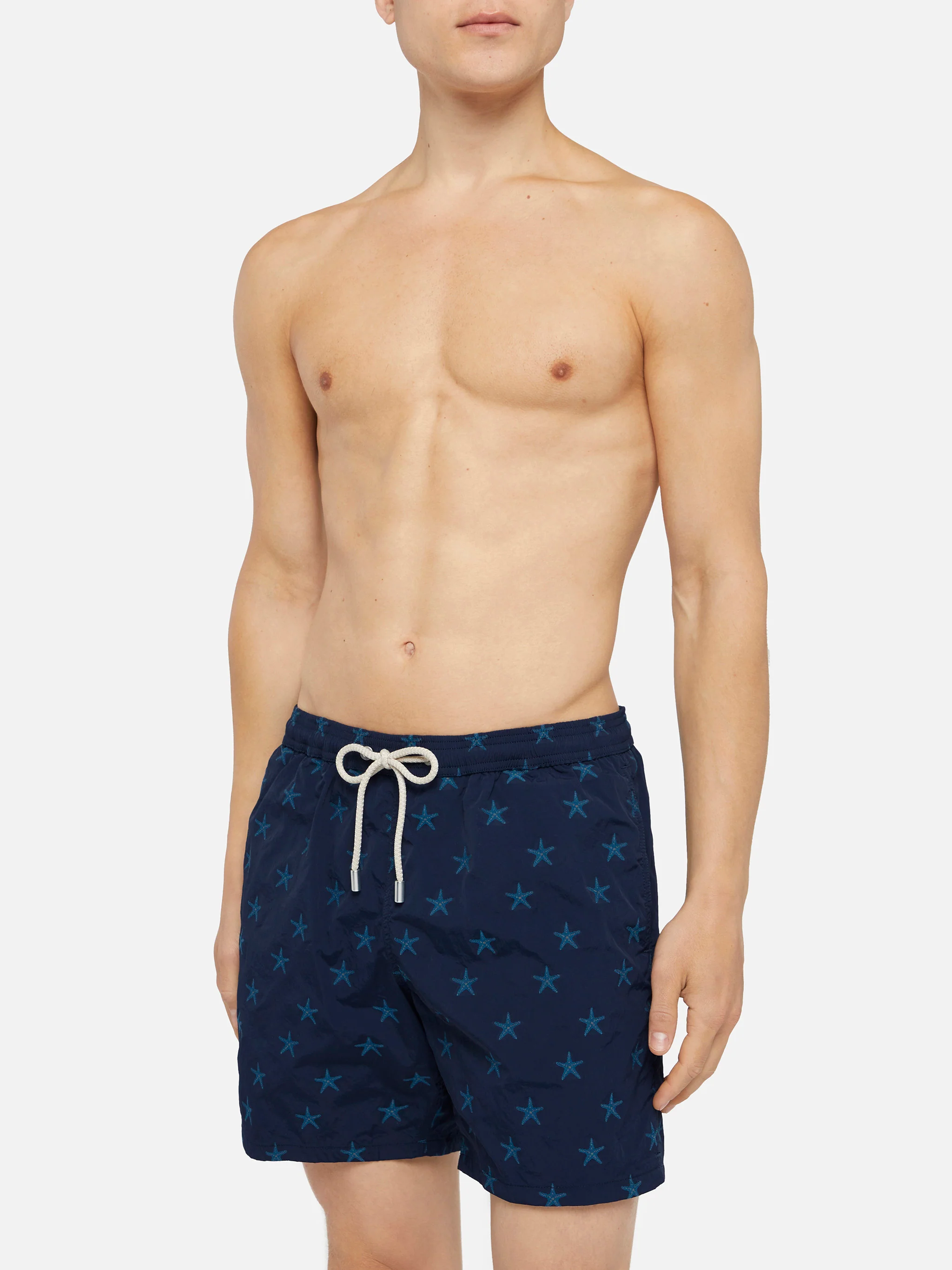 Mid-length swim shorts Patmos The Riviera with all over seastar jacquard - Image 3