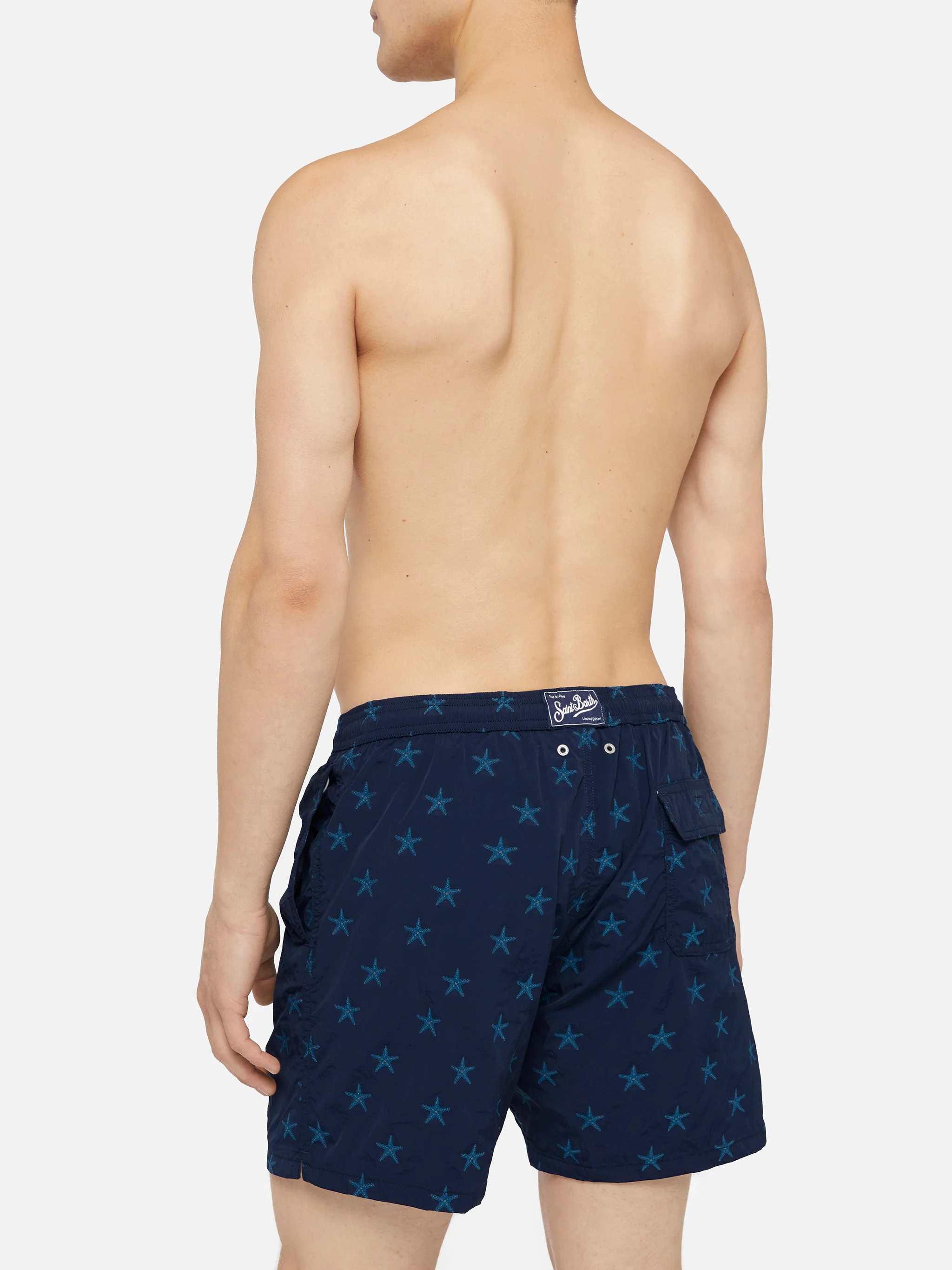 Mid-length swim shorts Patmos The Riviera with all over seastar jacquard - Image 5