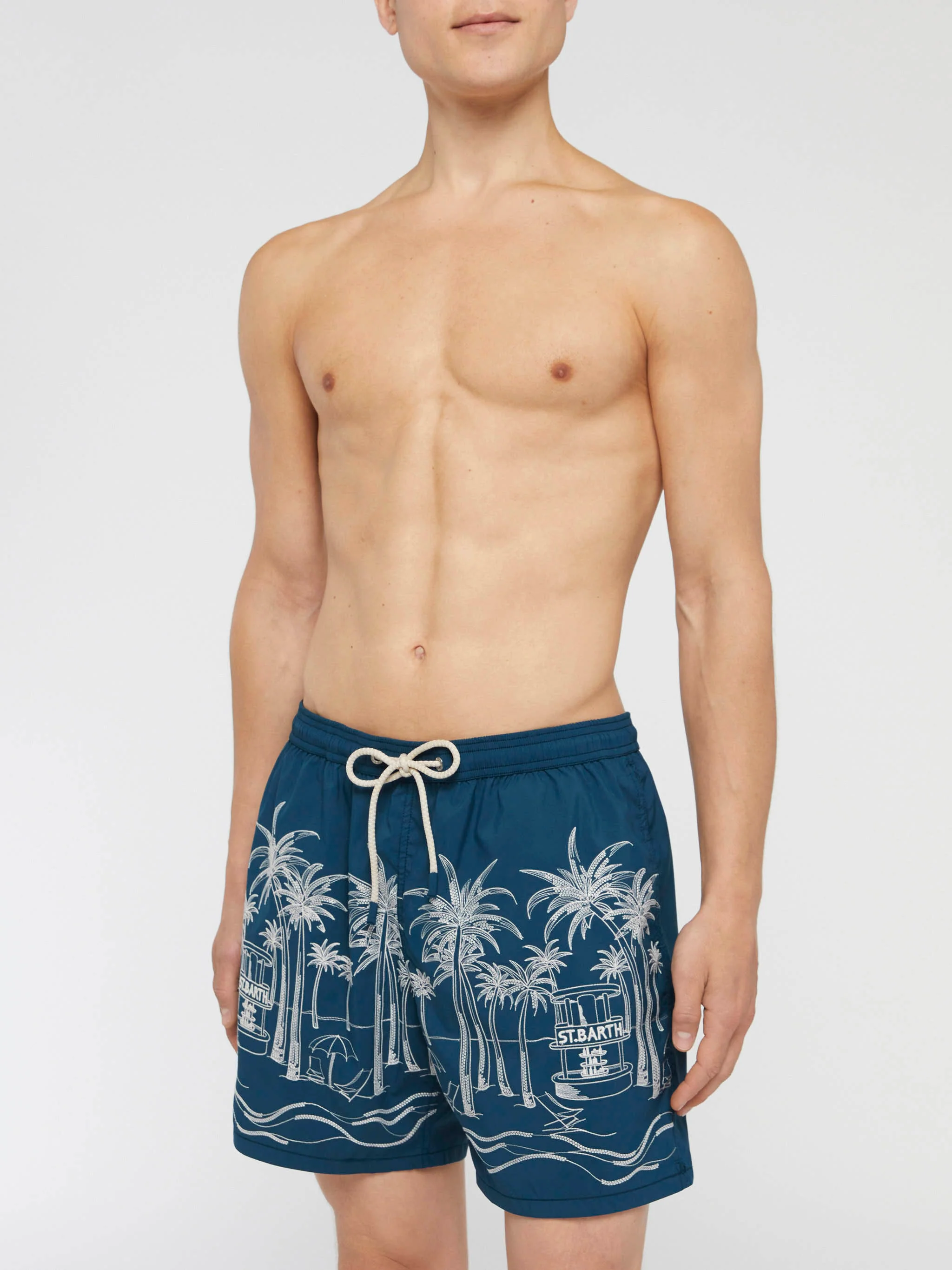 Mid-length swim shorts Patmos The Riviera with embroidery - Image 3