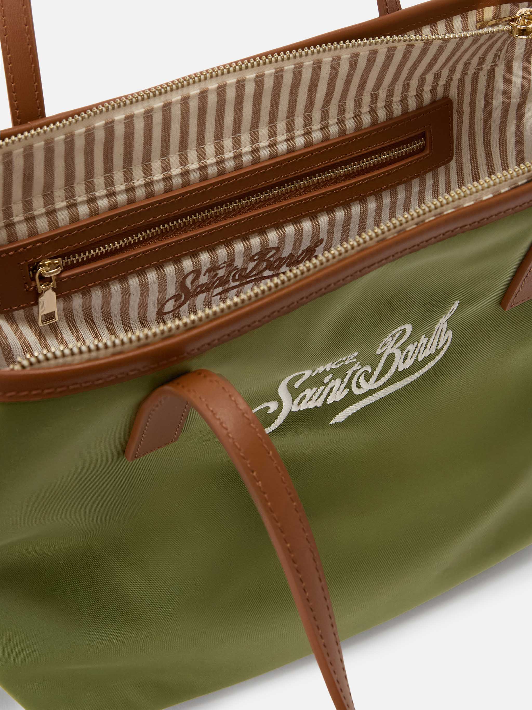 Military green City medium nylon bag - Image 5