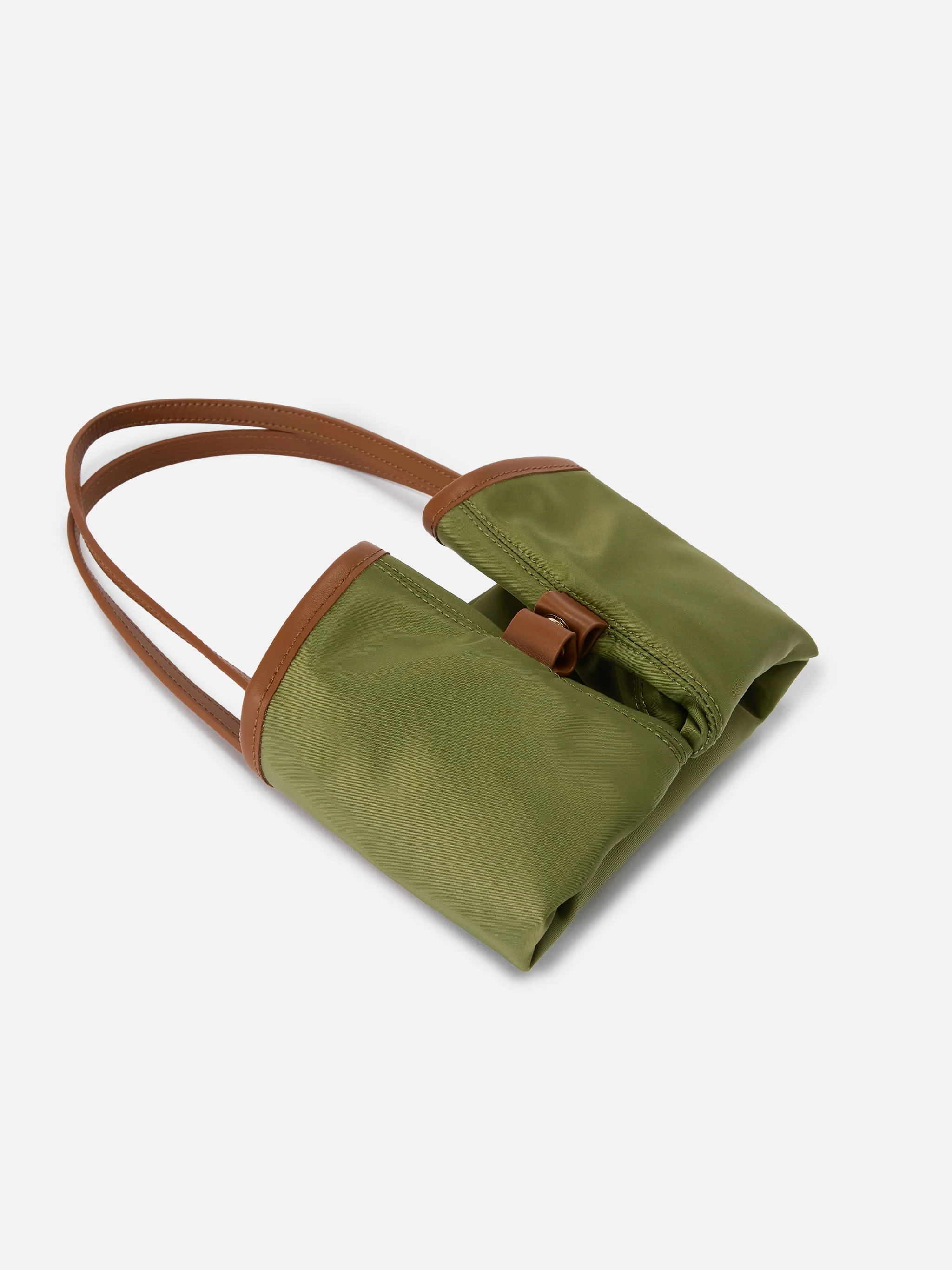 Military green City medium nylon bag - Image 6