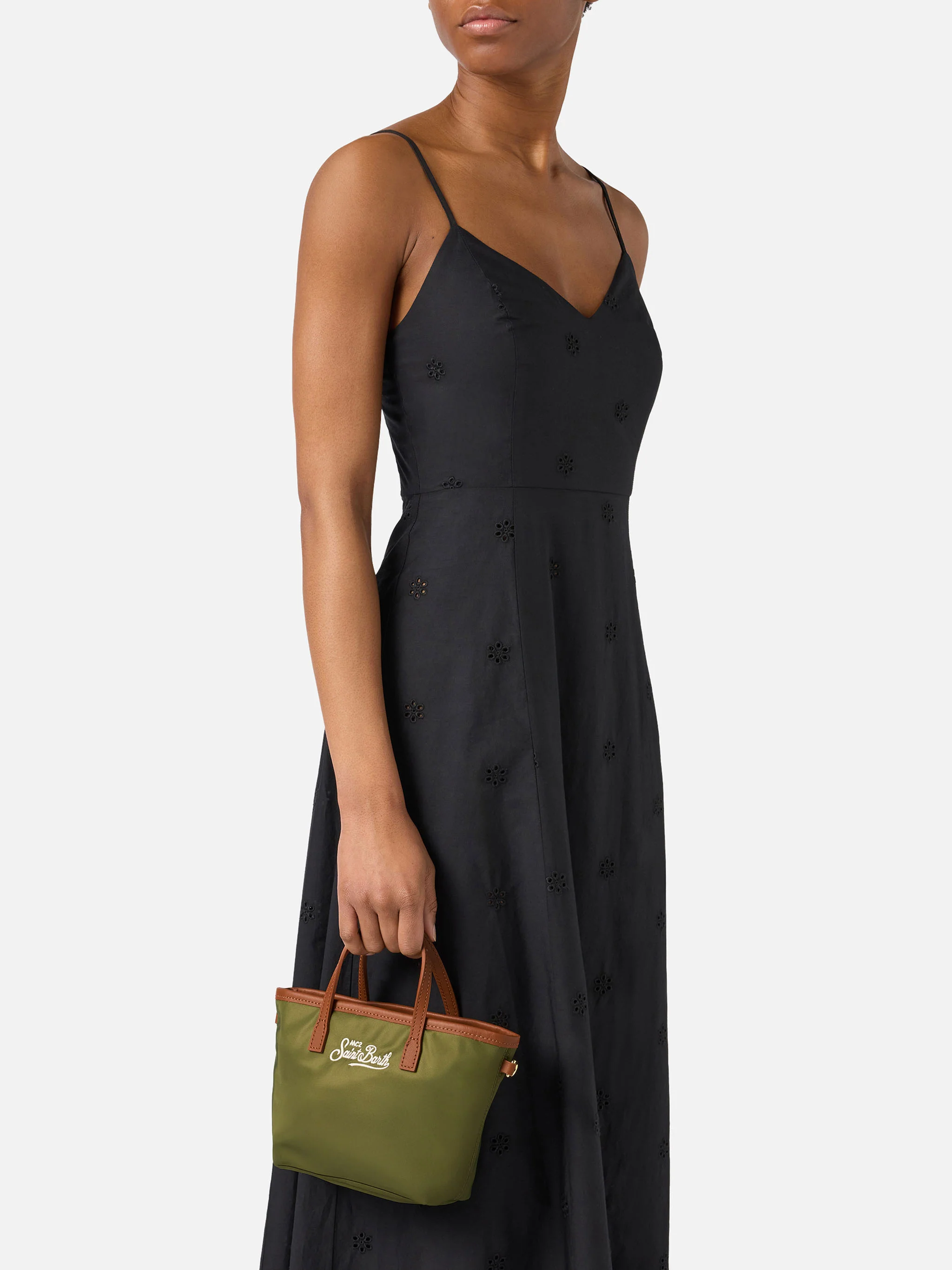 Military green City mini nylon bag - Image 2