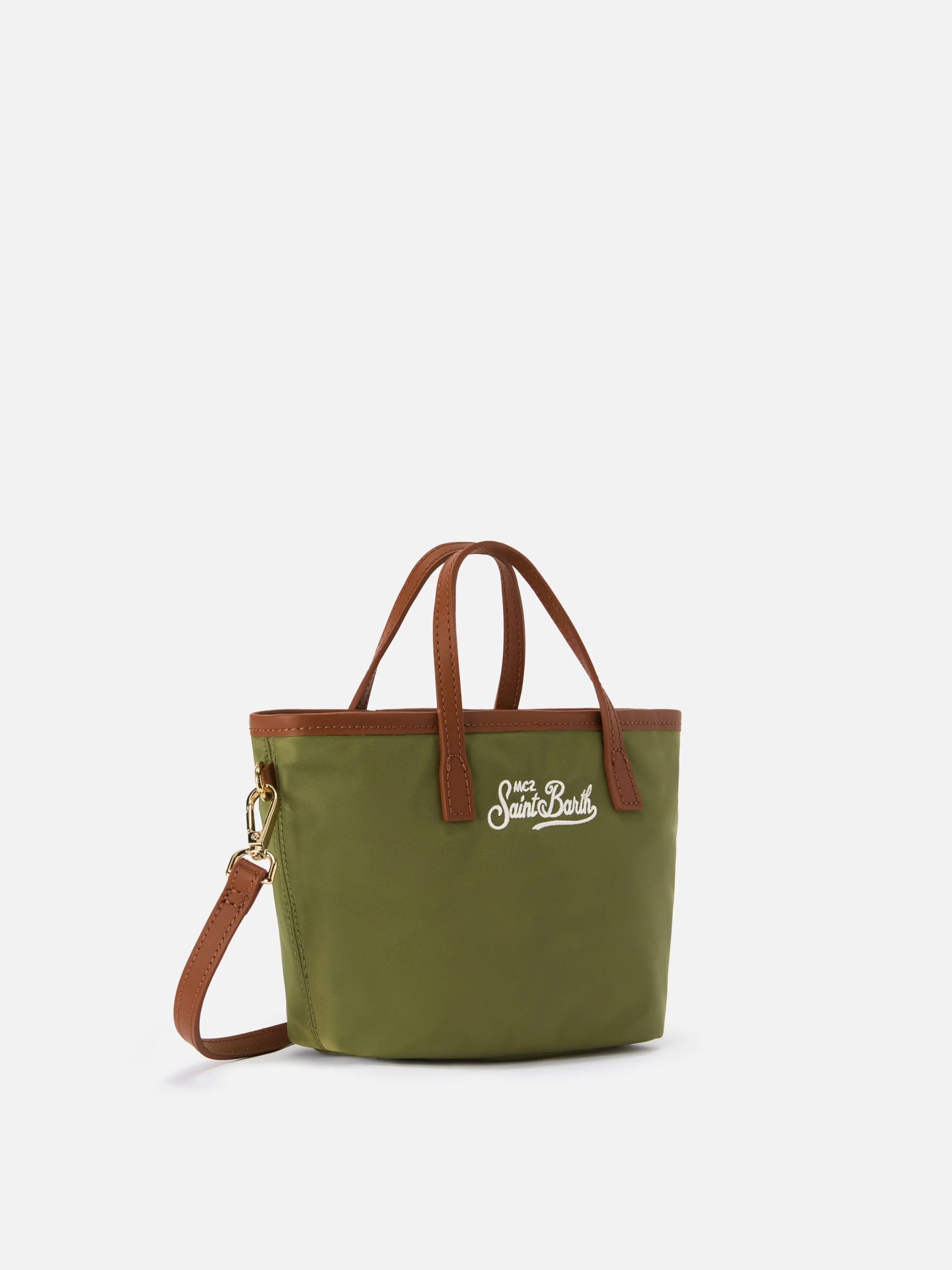 Military green City mini nylon bag - Image 3