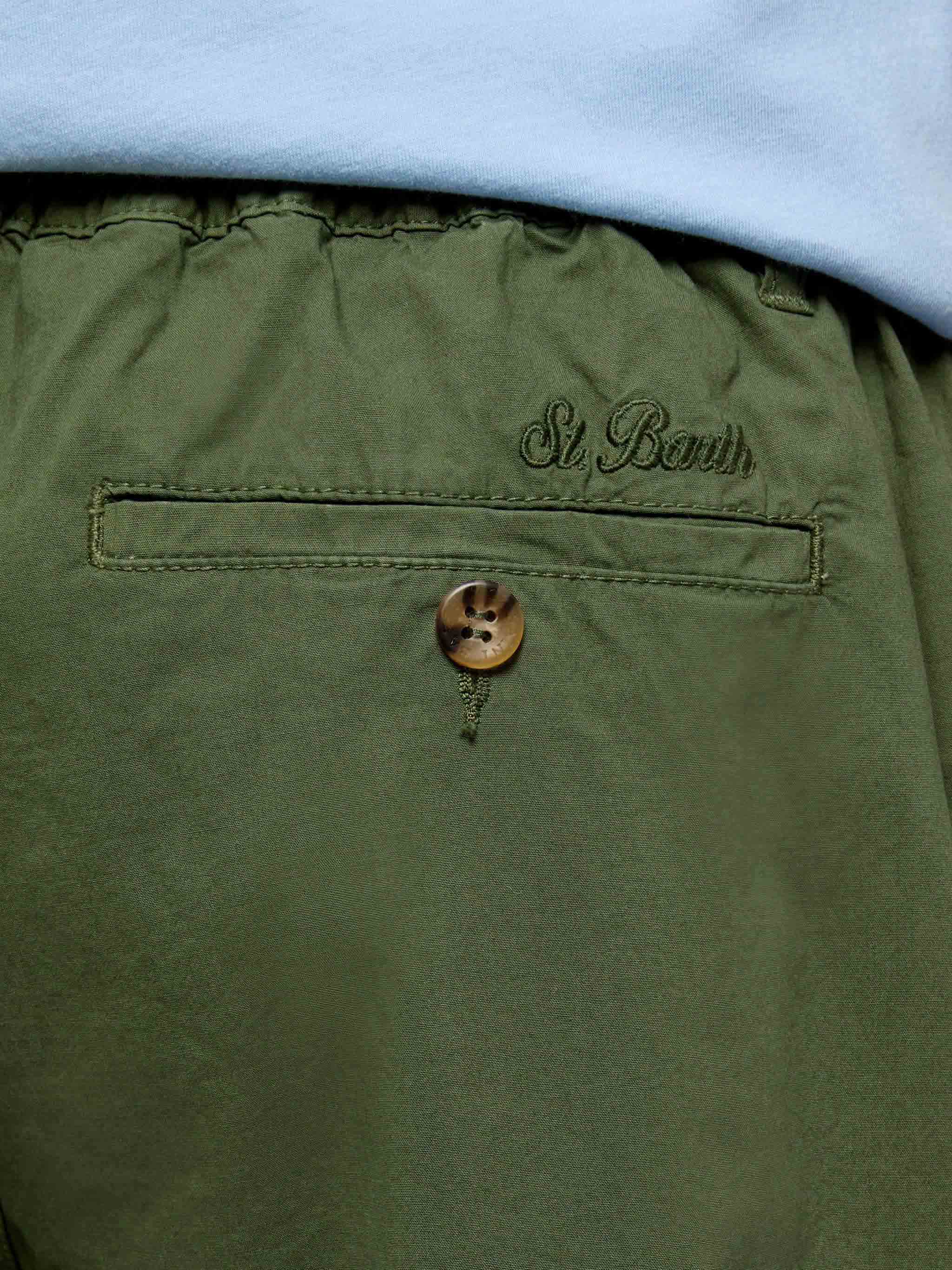 Military green cotton bermuda shorts Ischia - Image 2