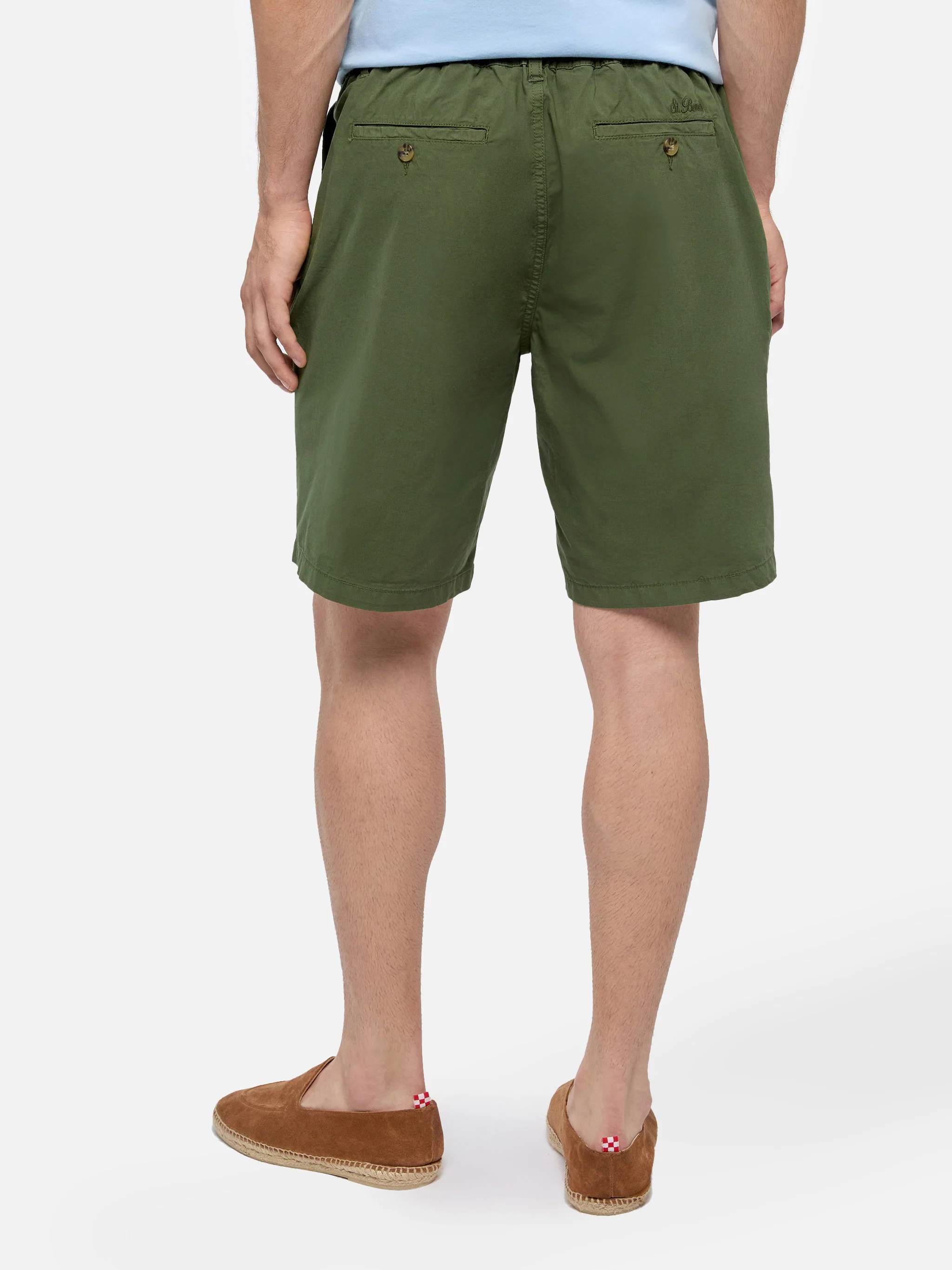 Military green cotton bermuda shorts Ischia - Image 3