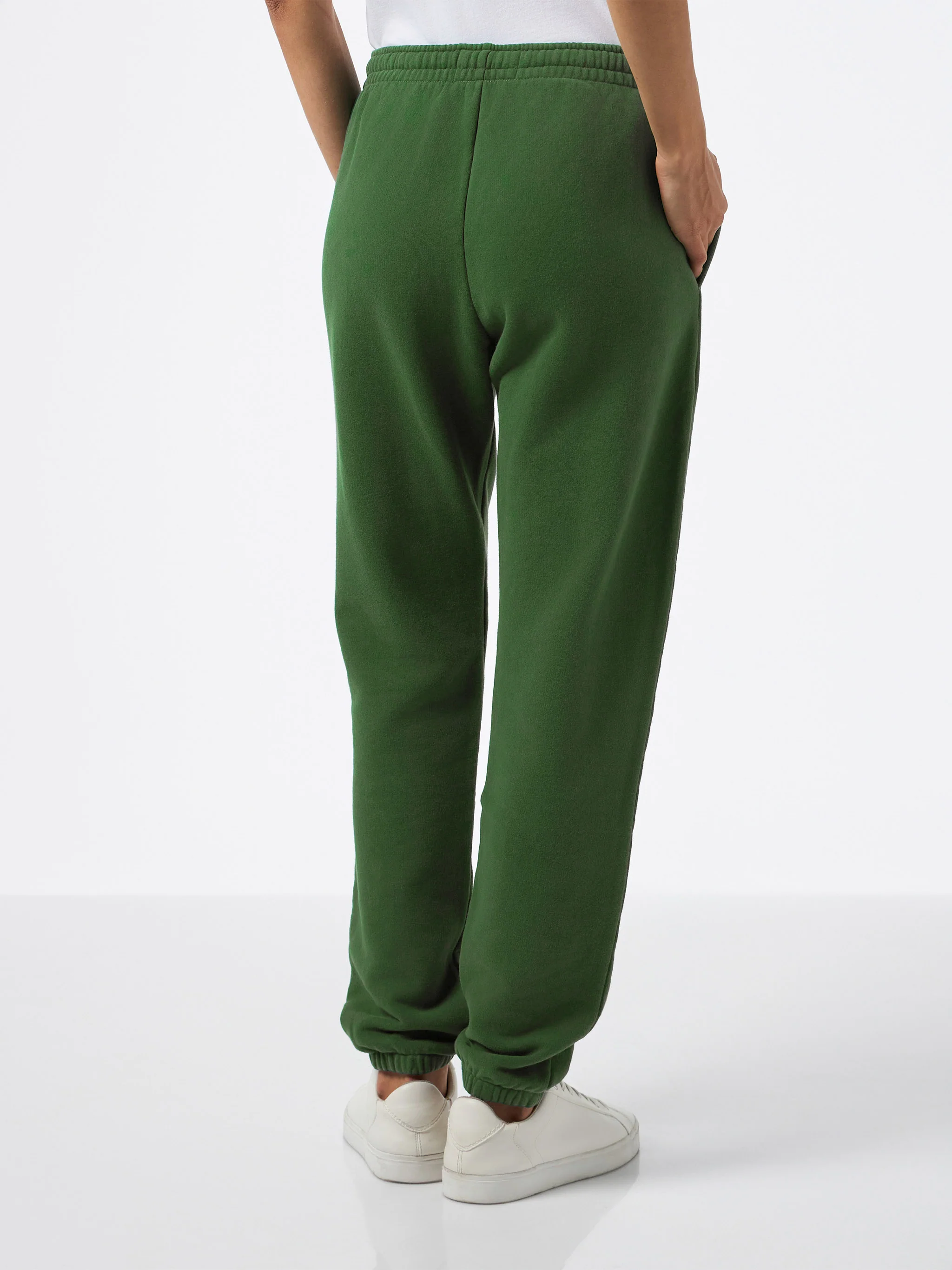 Military green cotton fleece jogger pants Odalys - Image 3