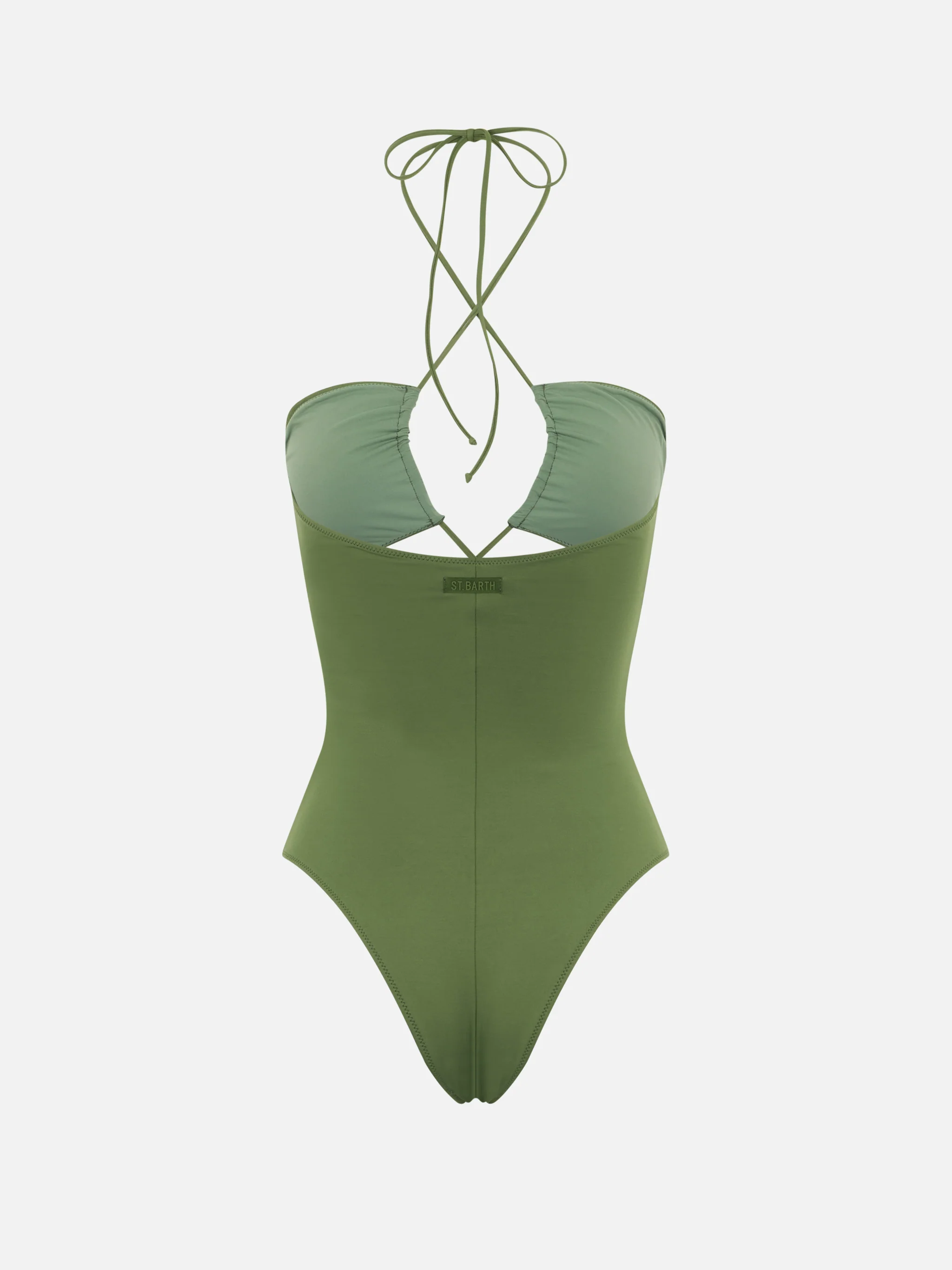 Military green cutout one piece swimsuit Kinsley - Image 5