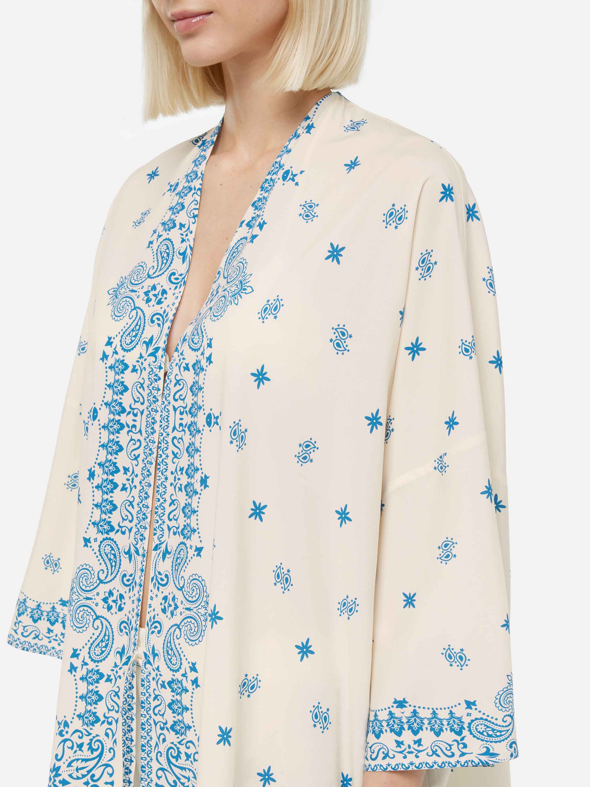 Milos kimono jacket with bandana placed print - Image 2
