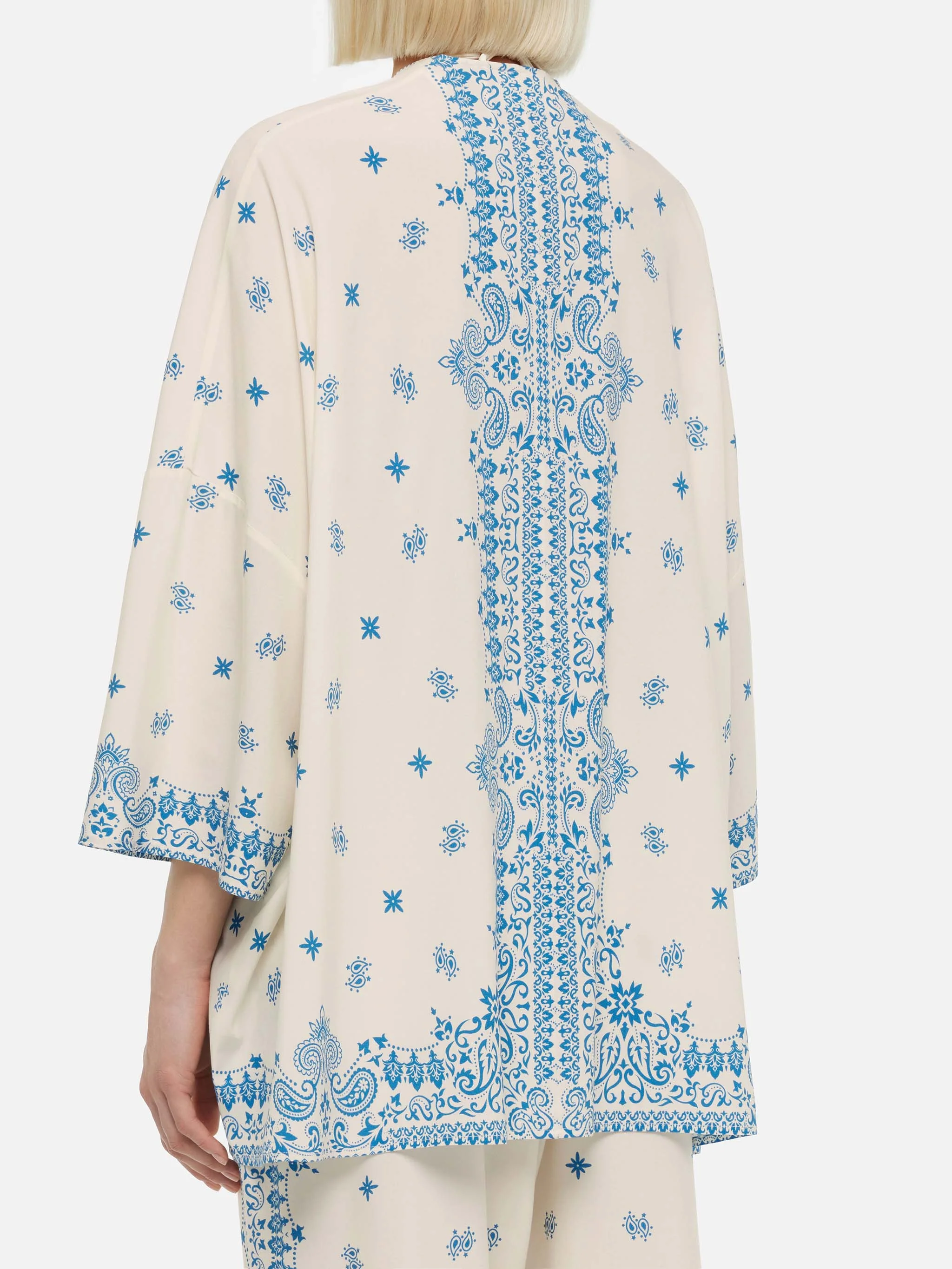 Milos kimono jacket with bandana placed print - Image 3