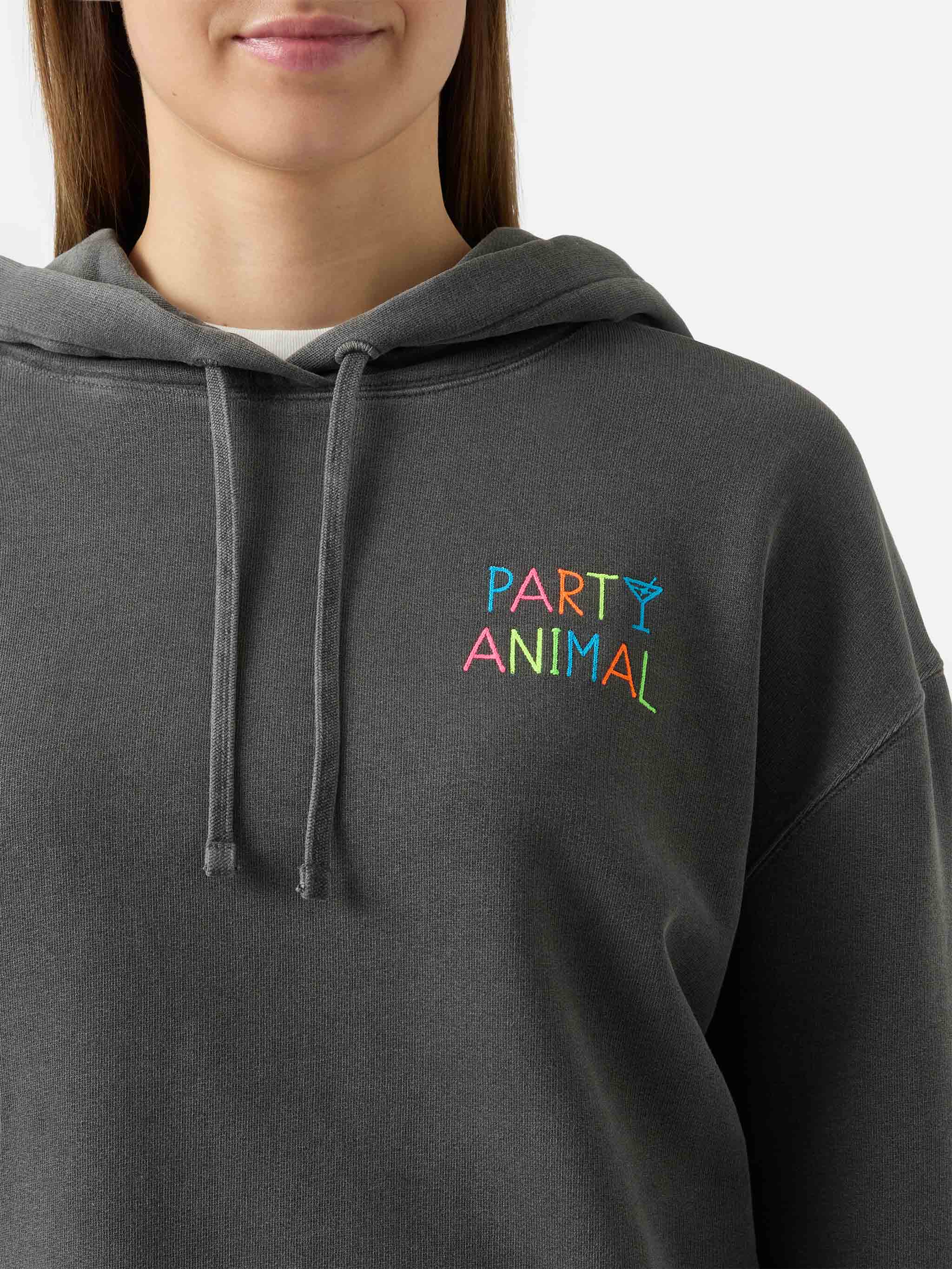 Mindy cotton hoodie with Party Animal embroidery - Image 2