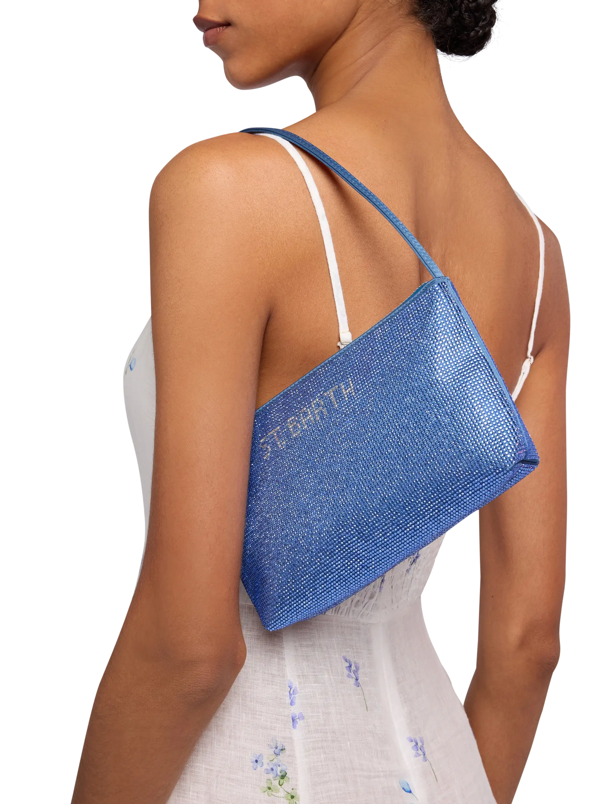 Mini bag Strassy with avio blue rhinestones - Image 2