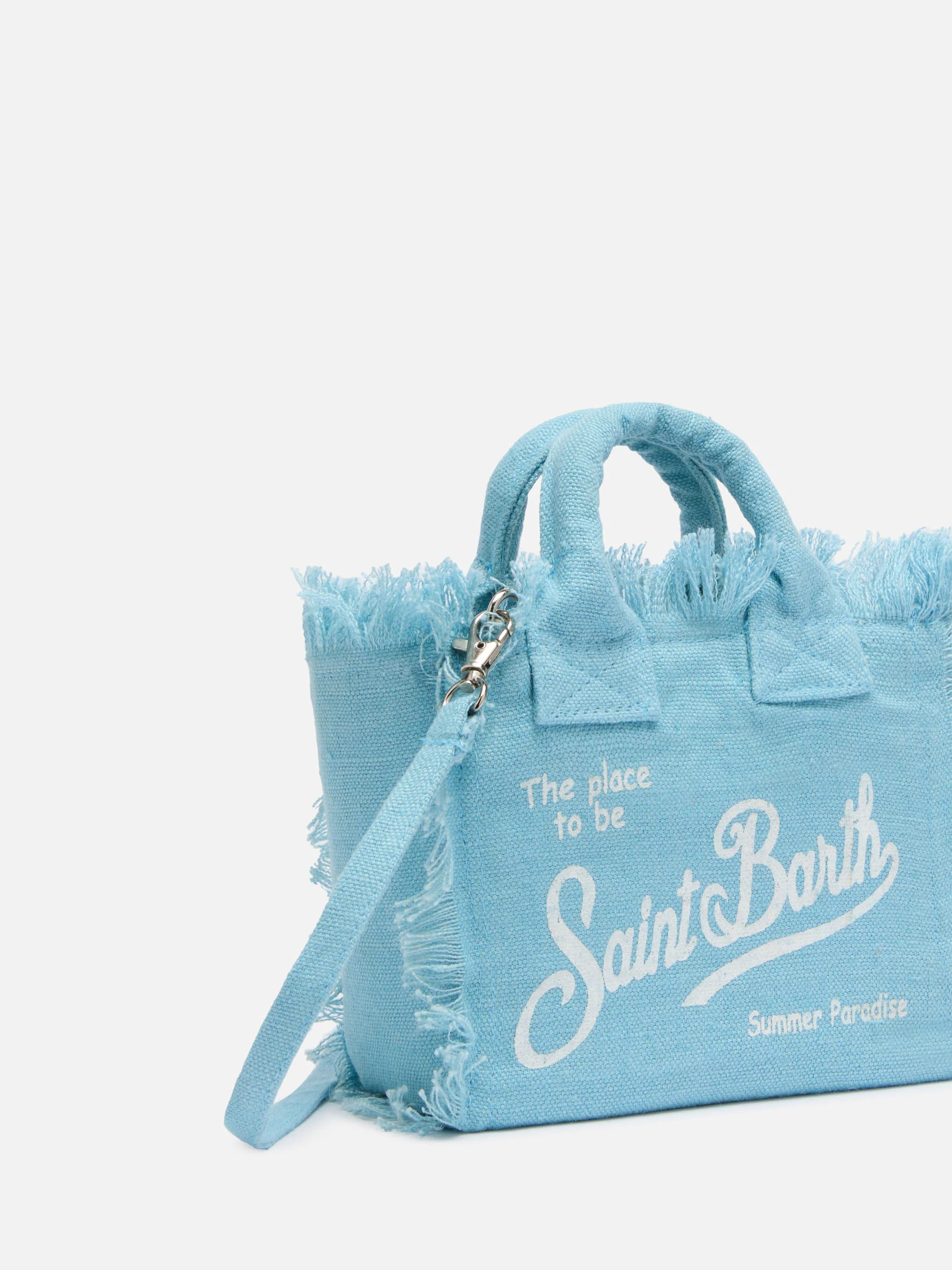 Mini Vanity light blue in 100% LINEN bag - Image 3