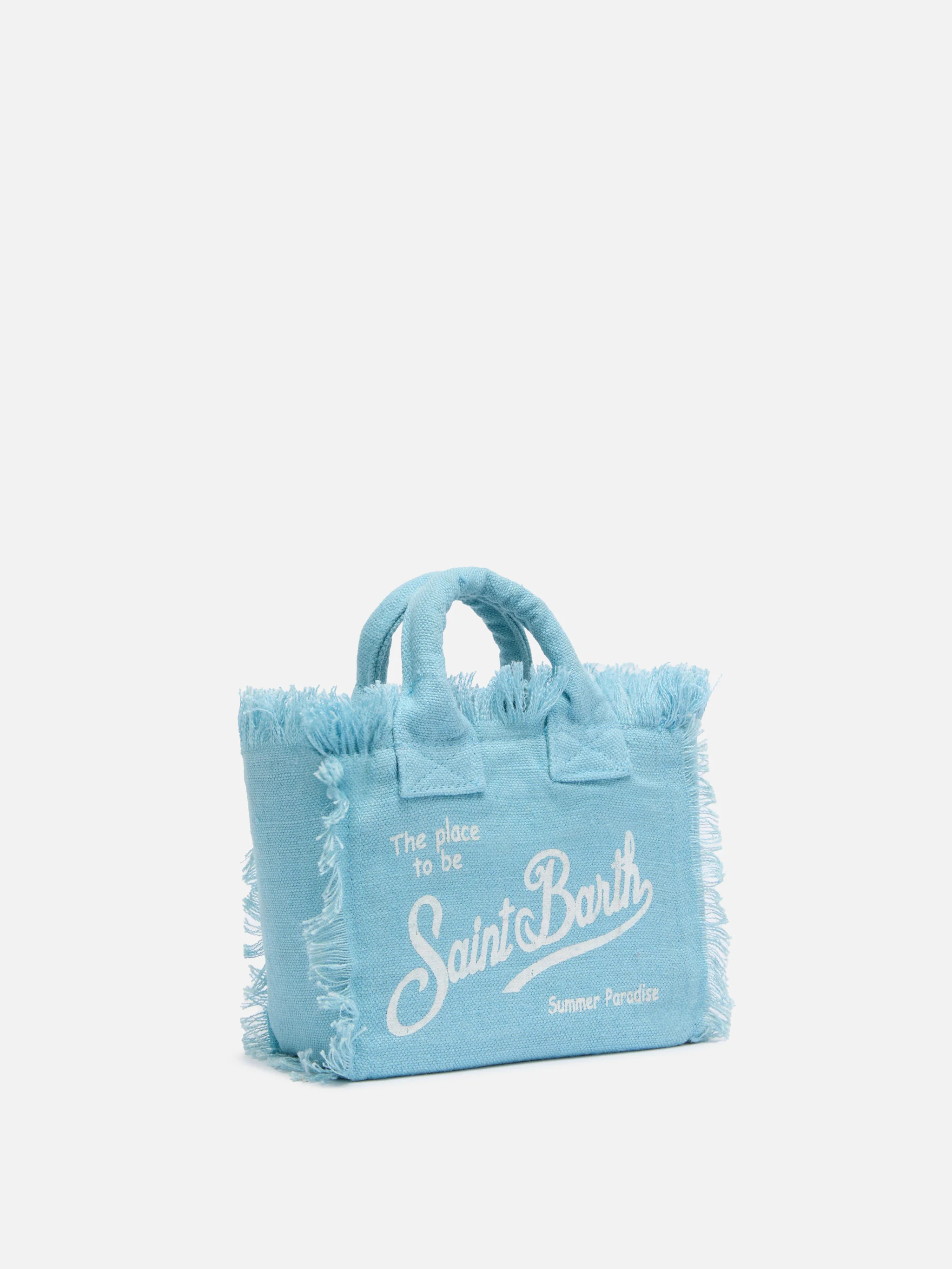 Mini Vanity light blue in 100% LINEN bag - Image 4