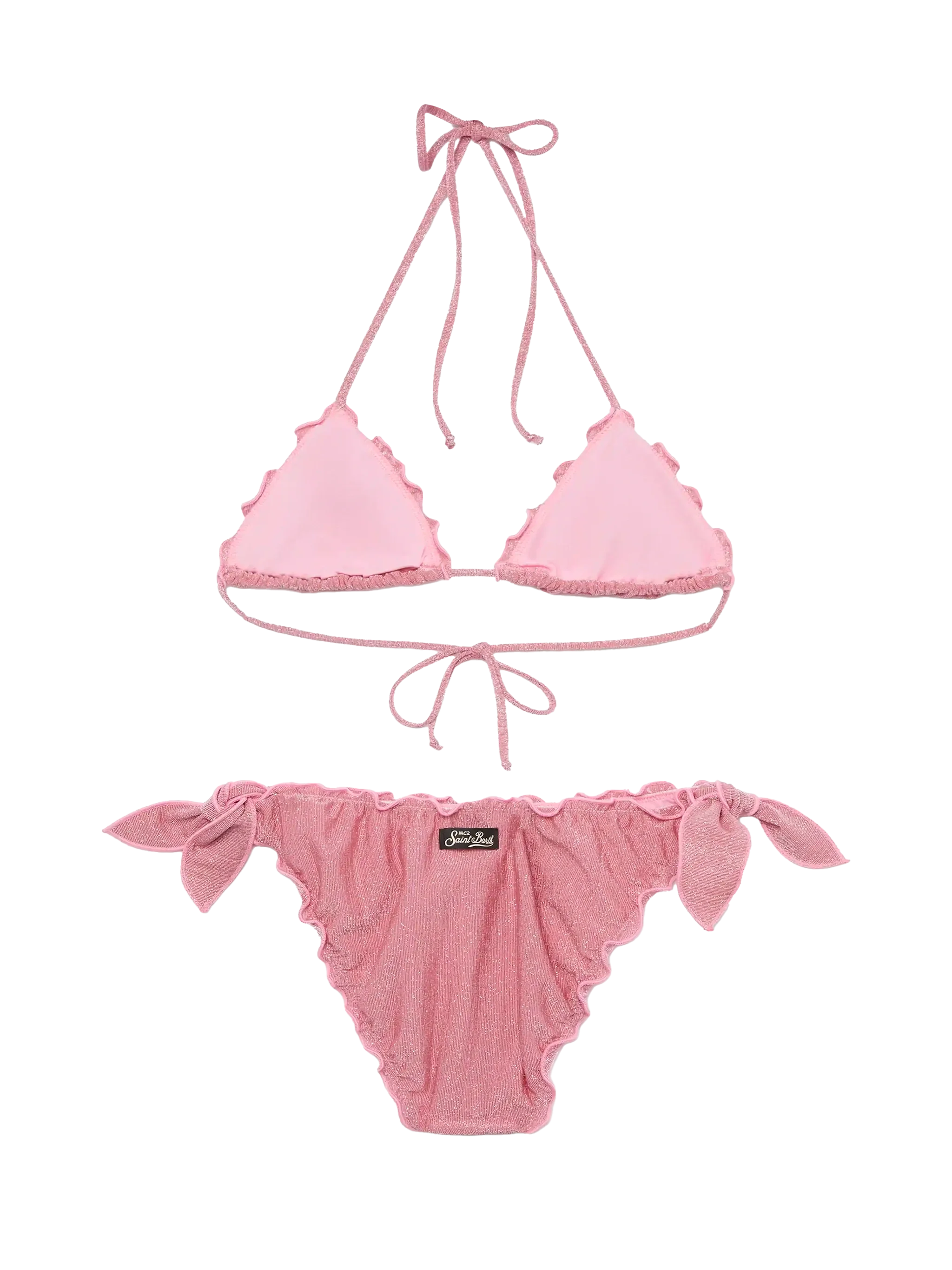 Classic triangle bikini Sagittarius Moon in pink lurex - Image 4