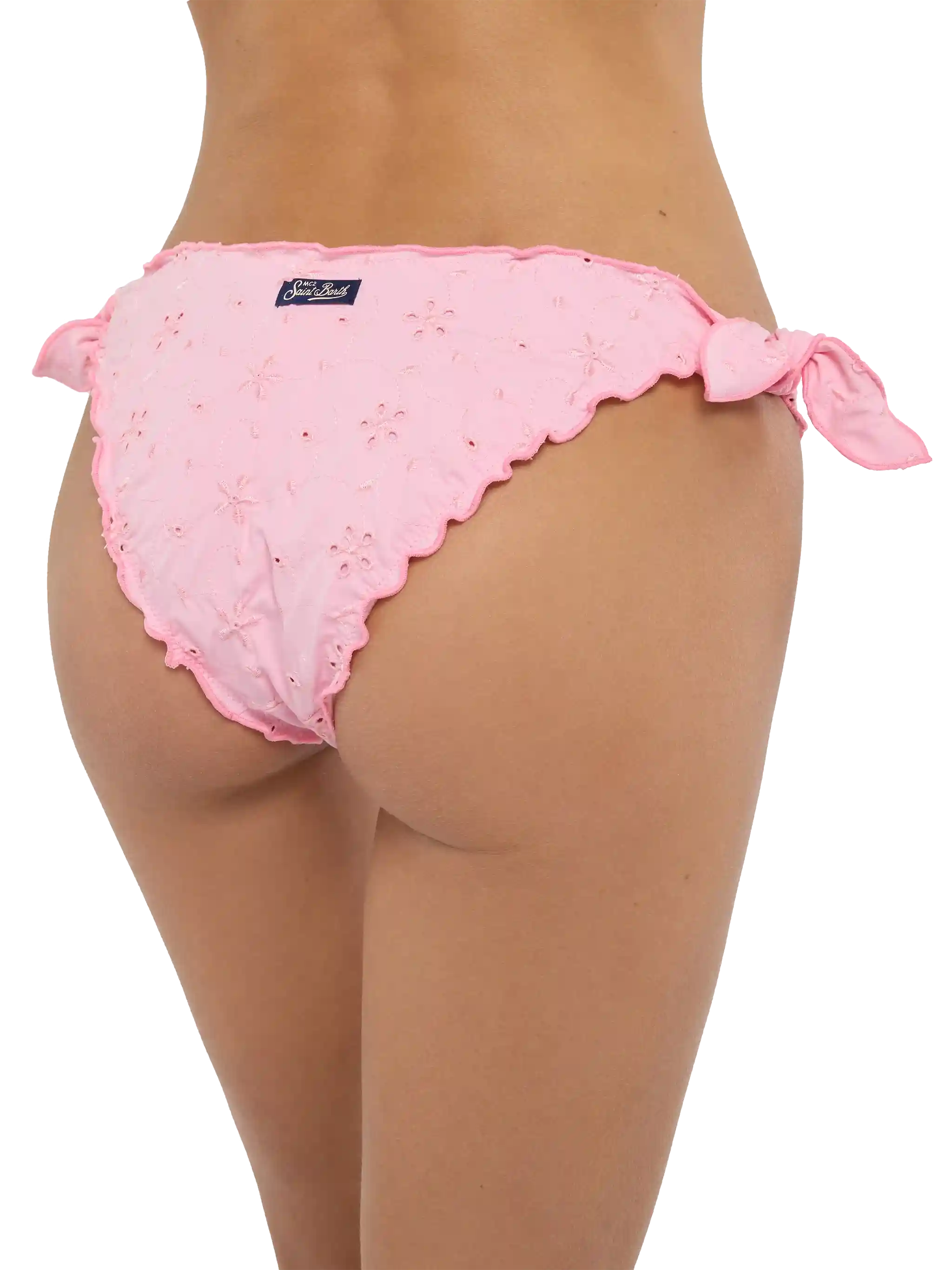 Moon pink Sangallo lace classic swim briefs - Image 3