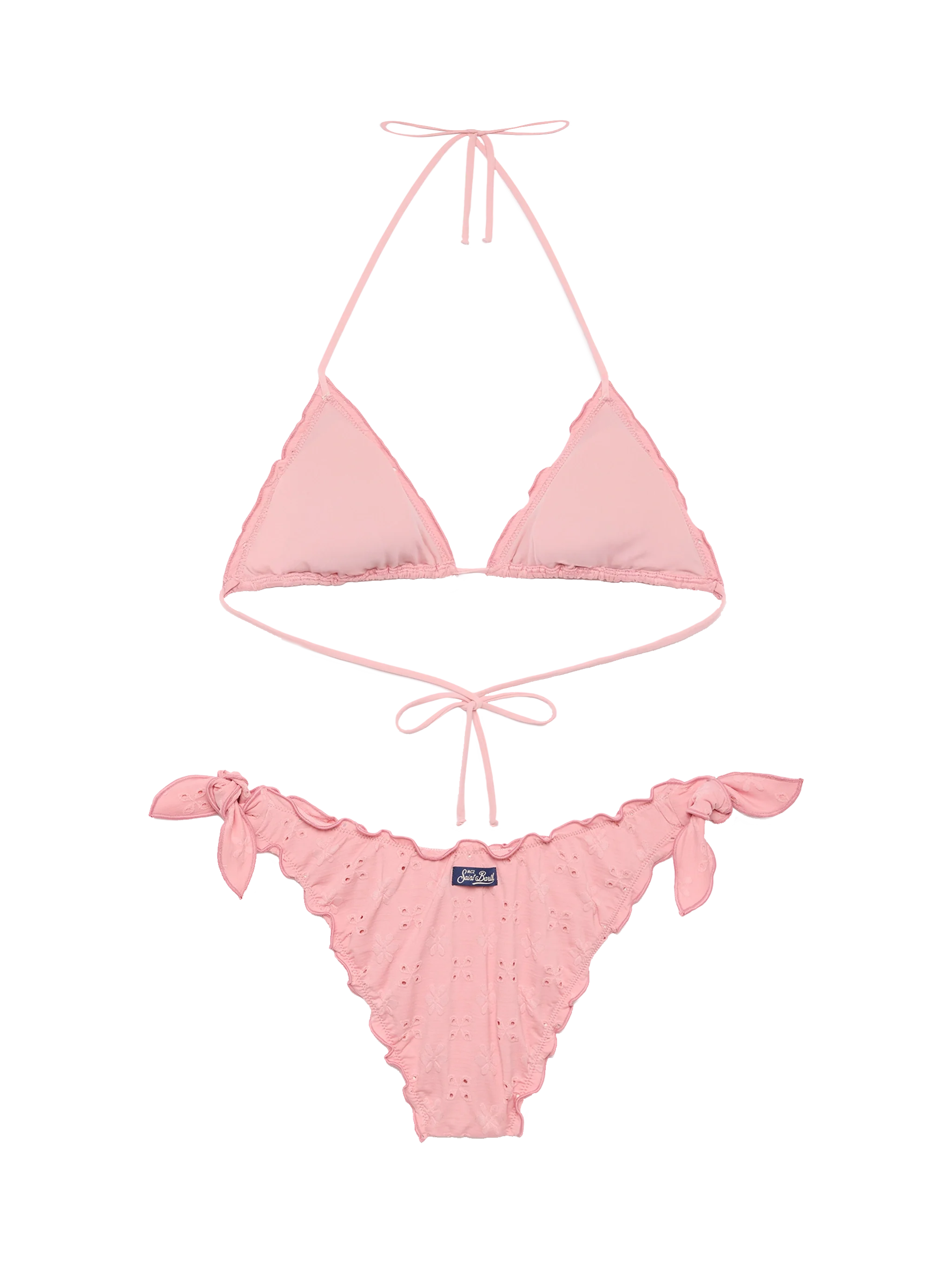 Classic triangle bikini Sagittarius Moon in pink Sangallo lace - Image 3