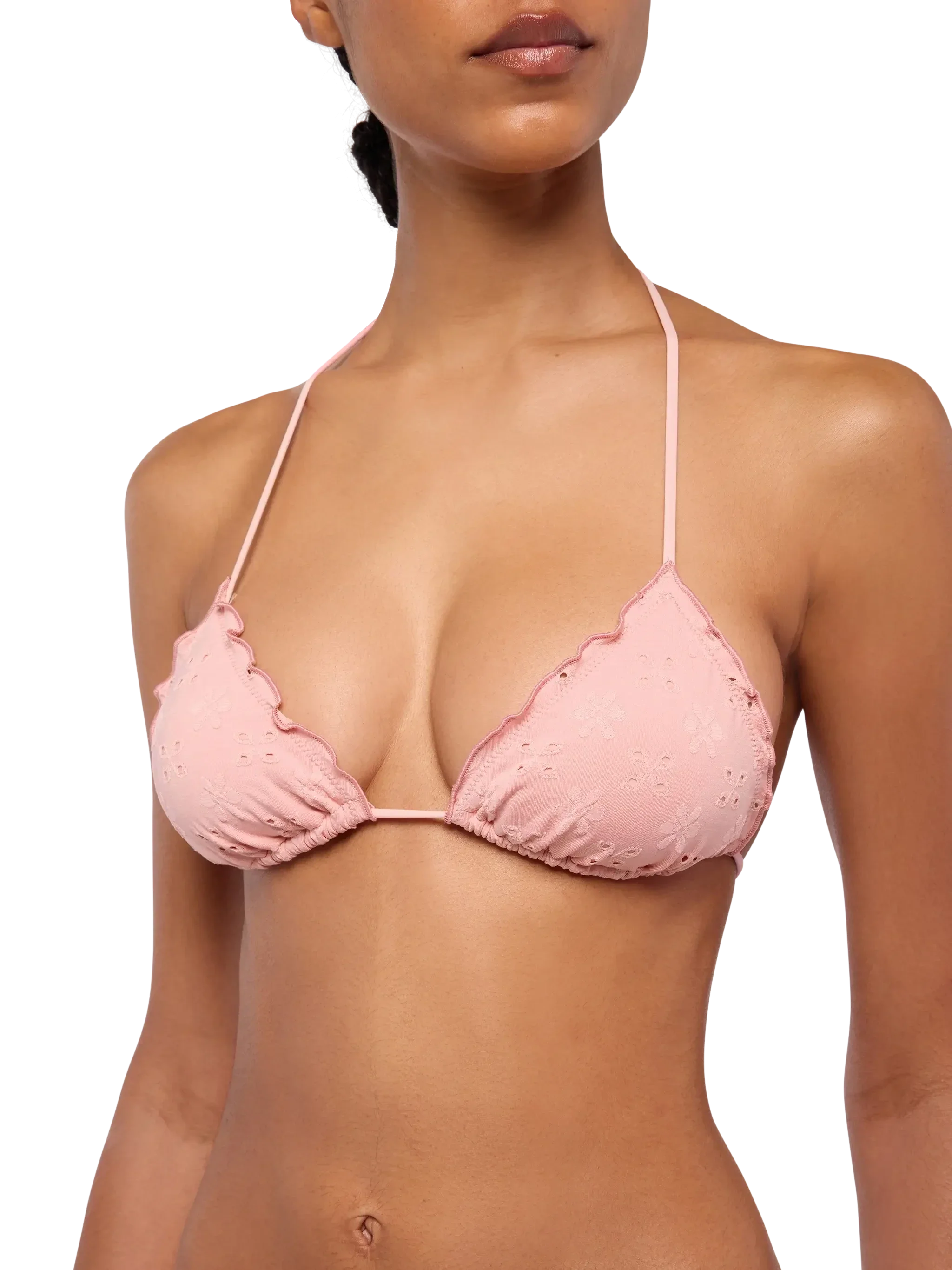 Classic triangle bikini Sagittarius Moon in pink Sangallo lace - Image 5
