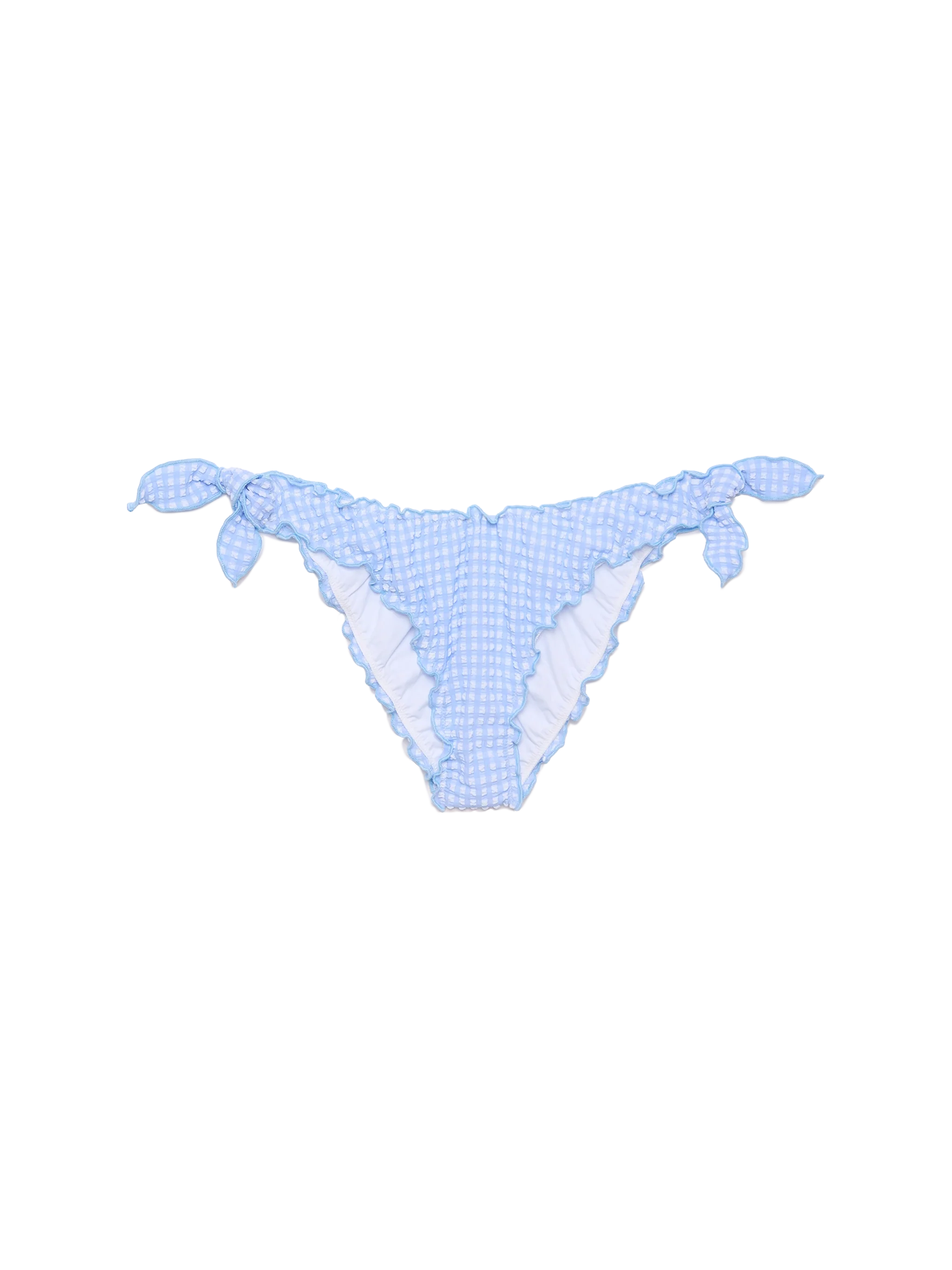 Moon seersucker classic swim briefs with gingham print