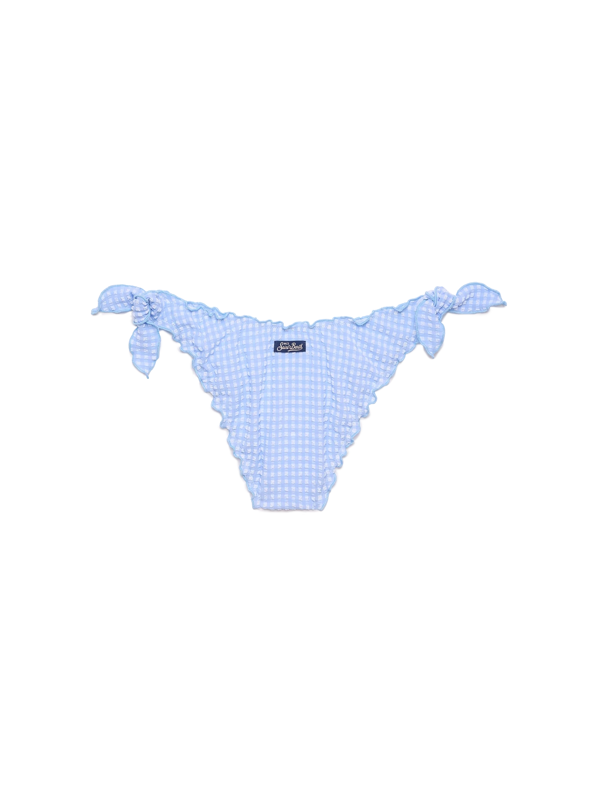 Moon seersucker classic swim briefs with gingham print - Image 2