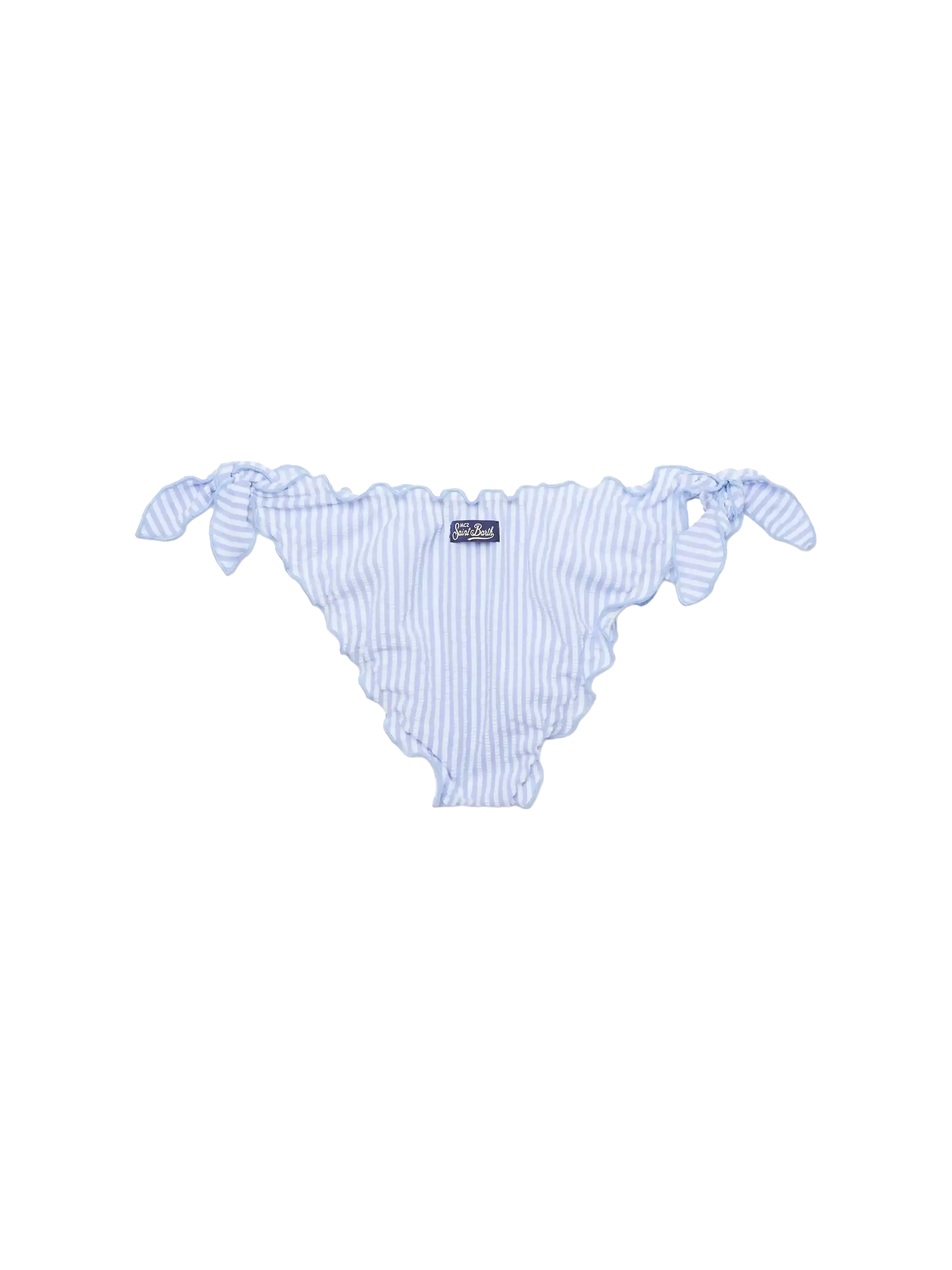 Moon seersucker classic swim briefs with striped print - Image 2