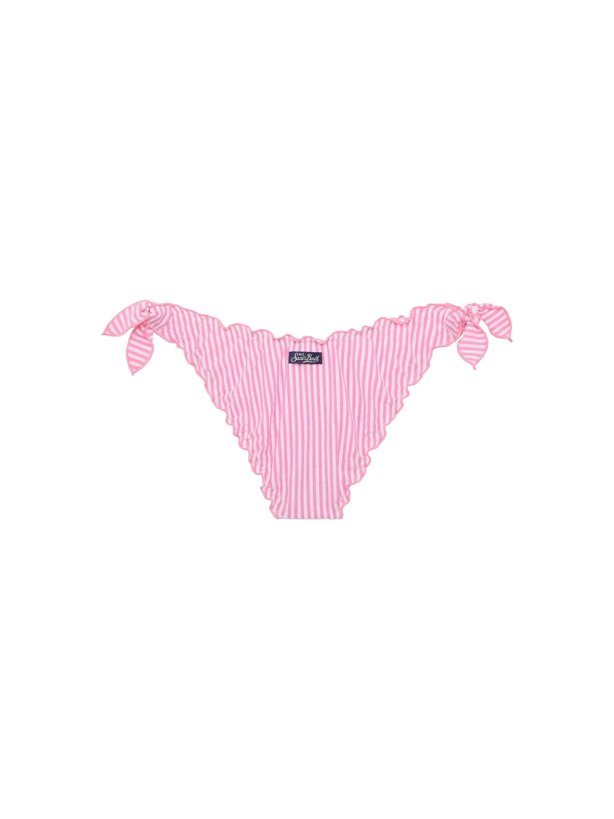 Moon seersucker classic swim briefs with striped print - Image 2