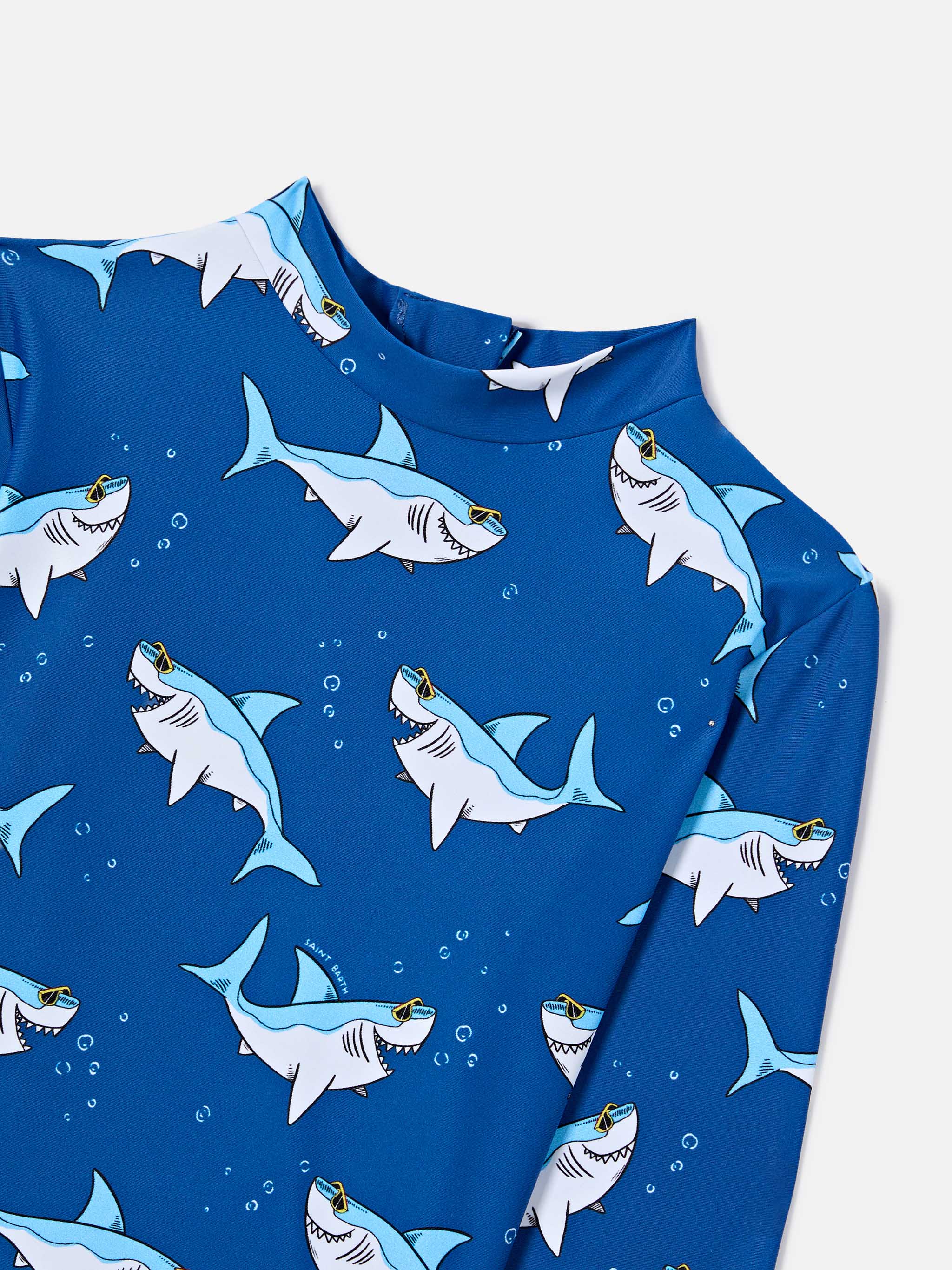 Moorish anti-UV t-shirt with shark print - Image 2