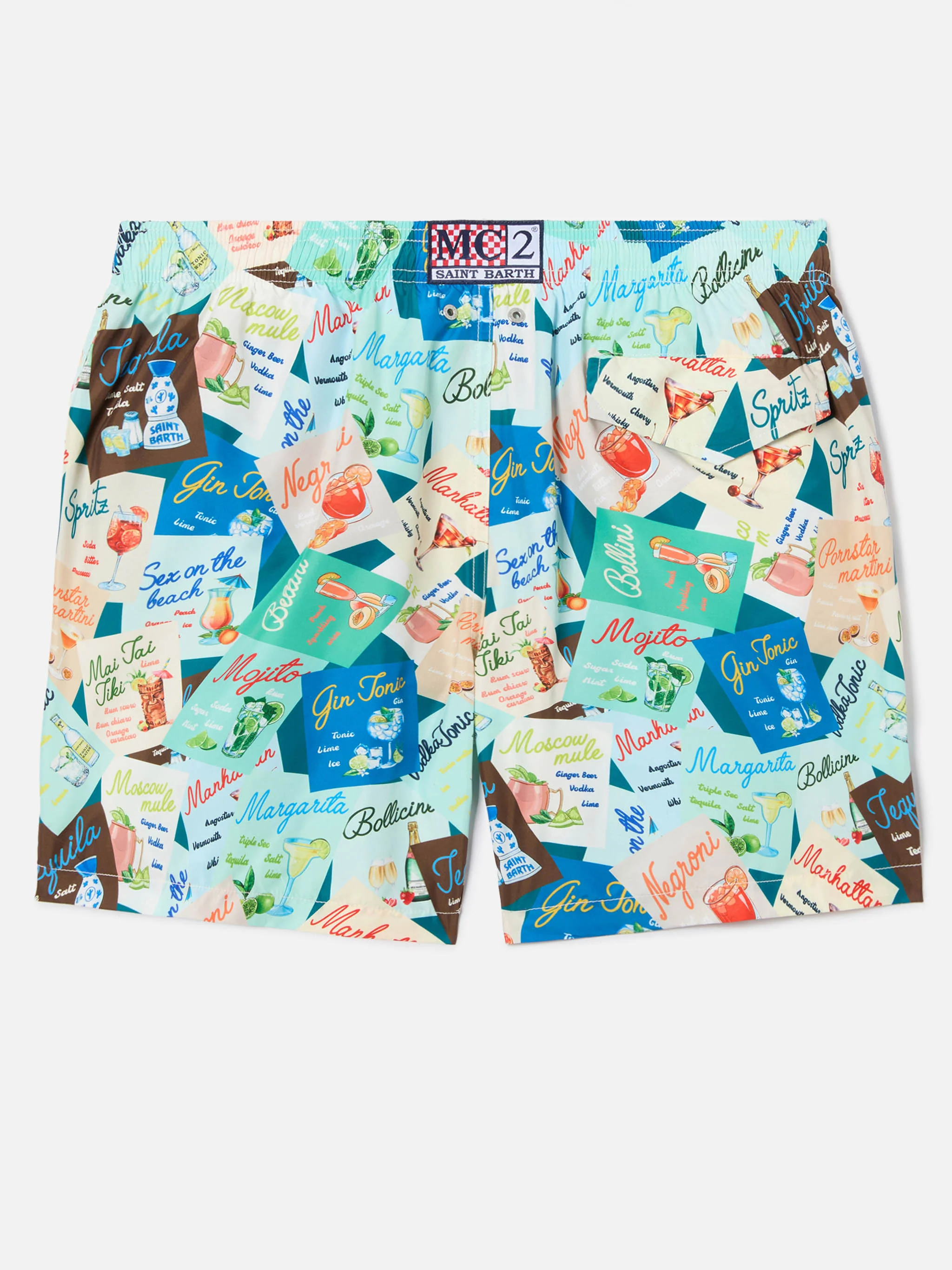 Multicolor Lighting swim shorts with all-over cocktail print - Image 2