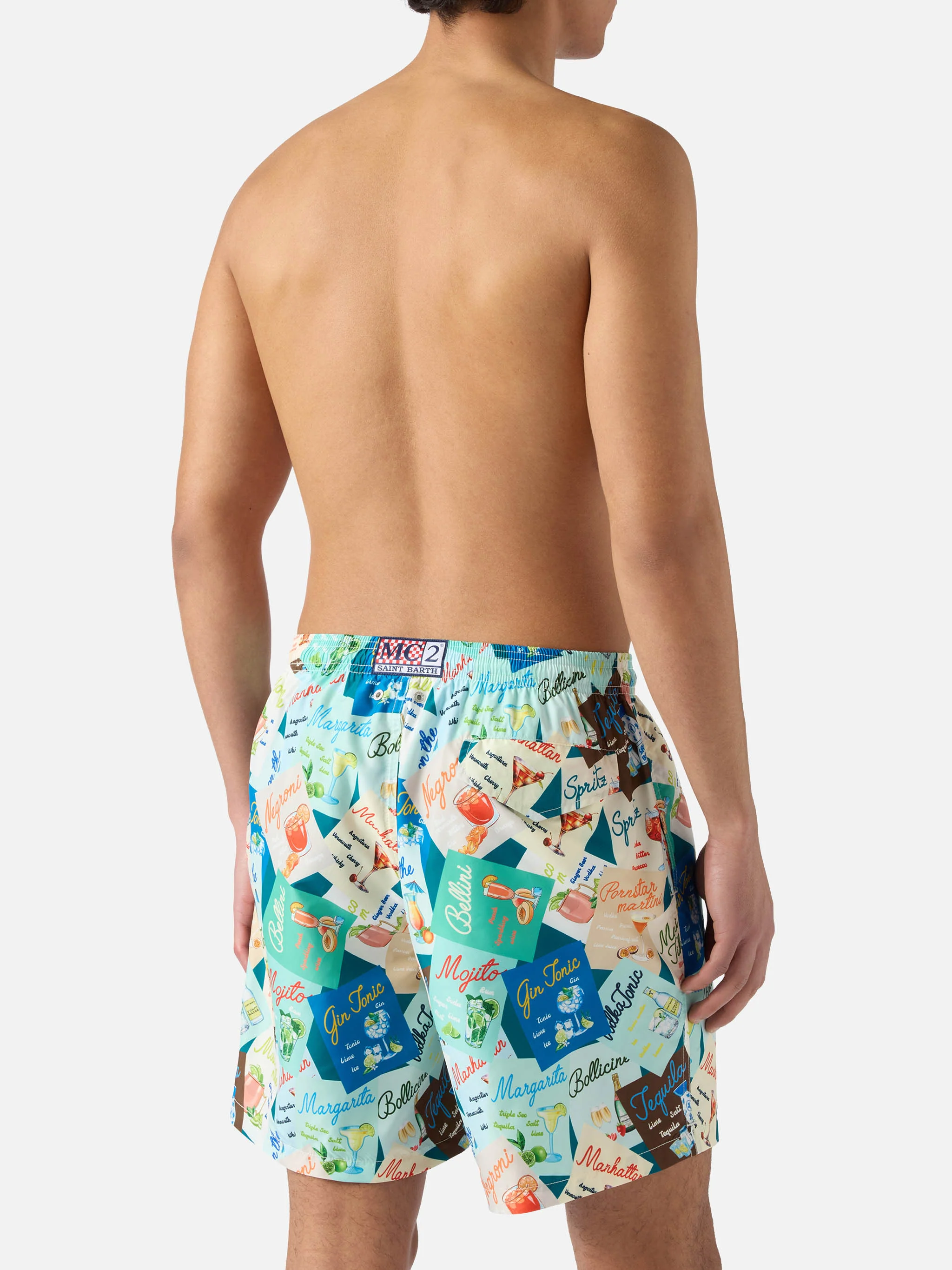 Multicolor Lighting swim shorts with all-over cocktail print - Image 5