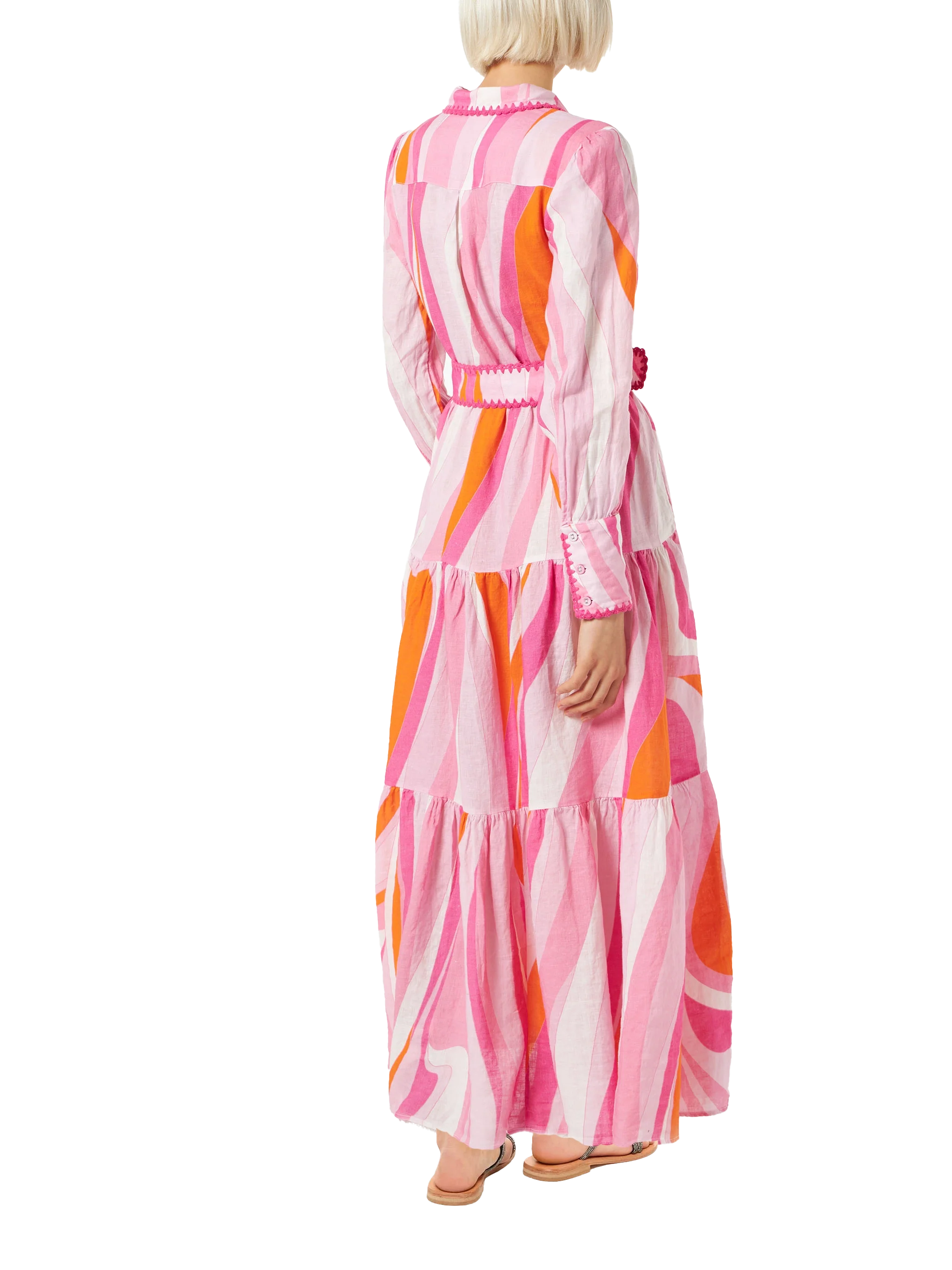 Multicolor shape wave dress Marbella with embroideries - Image 2