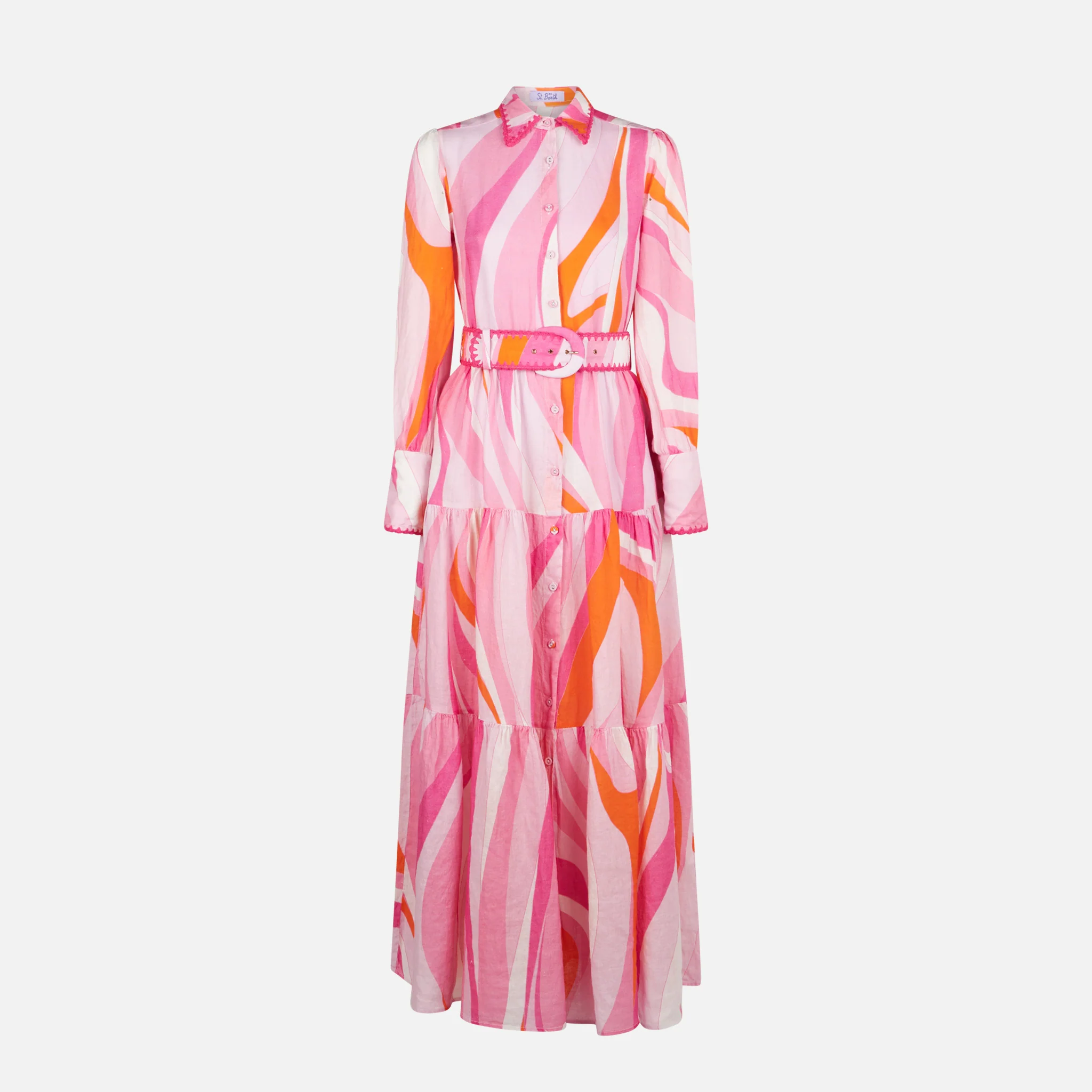 Multicolor shape wave dress Marbella with embroideries - Image 4