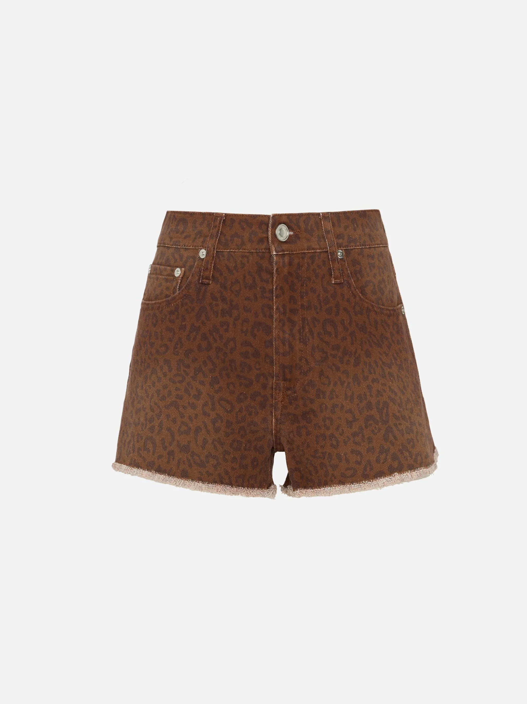 Musa denim shorts with animalier print - Image 4