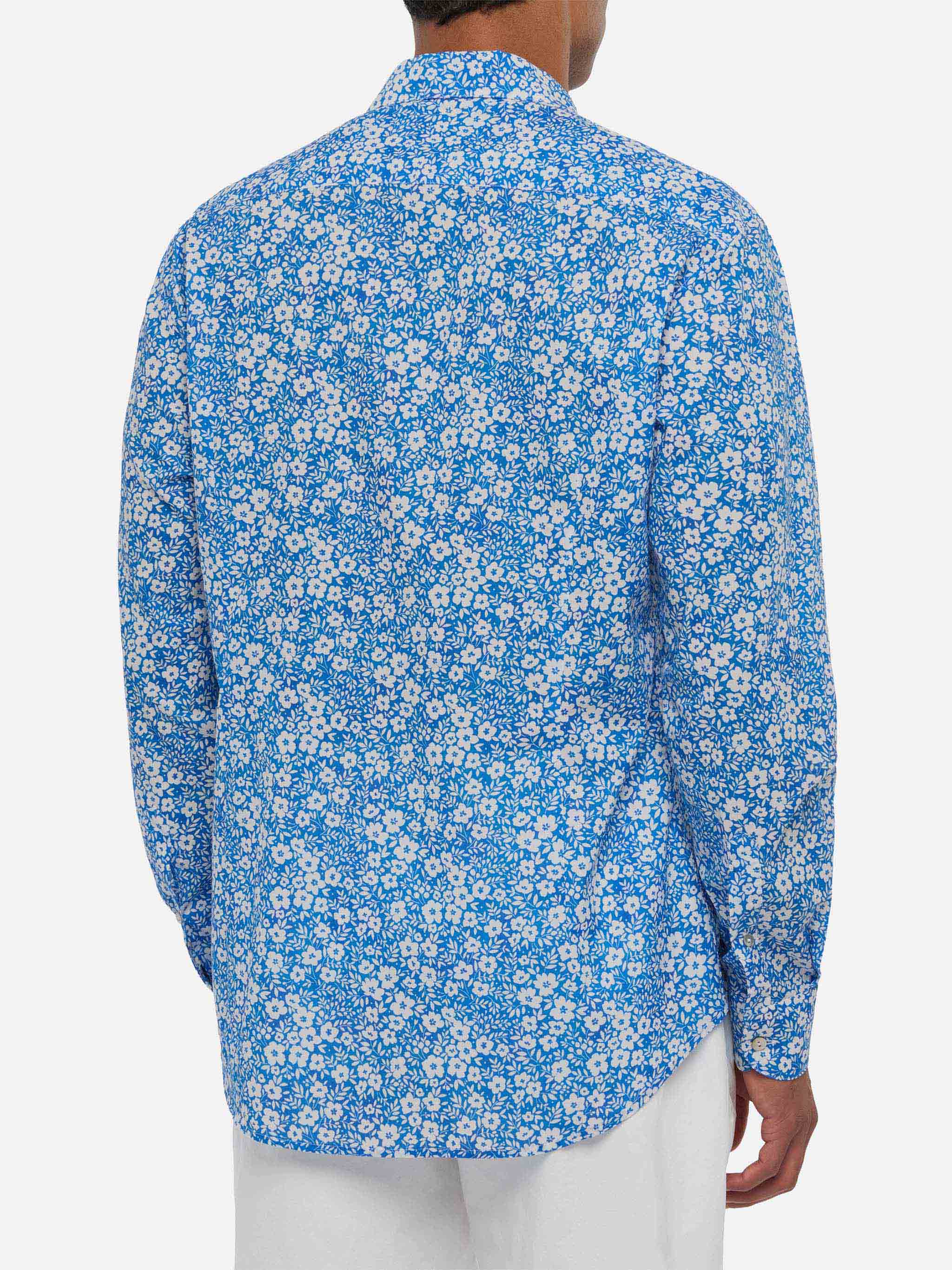 Muslin cotton shirt Sikelia with floral print - Image 3