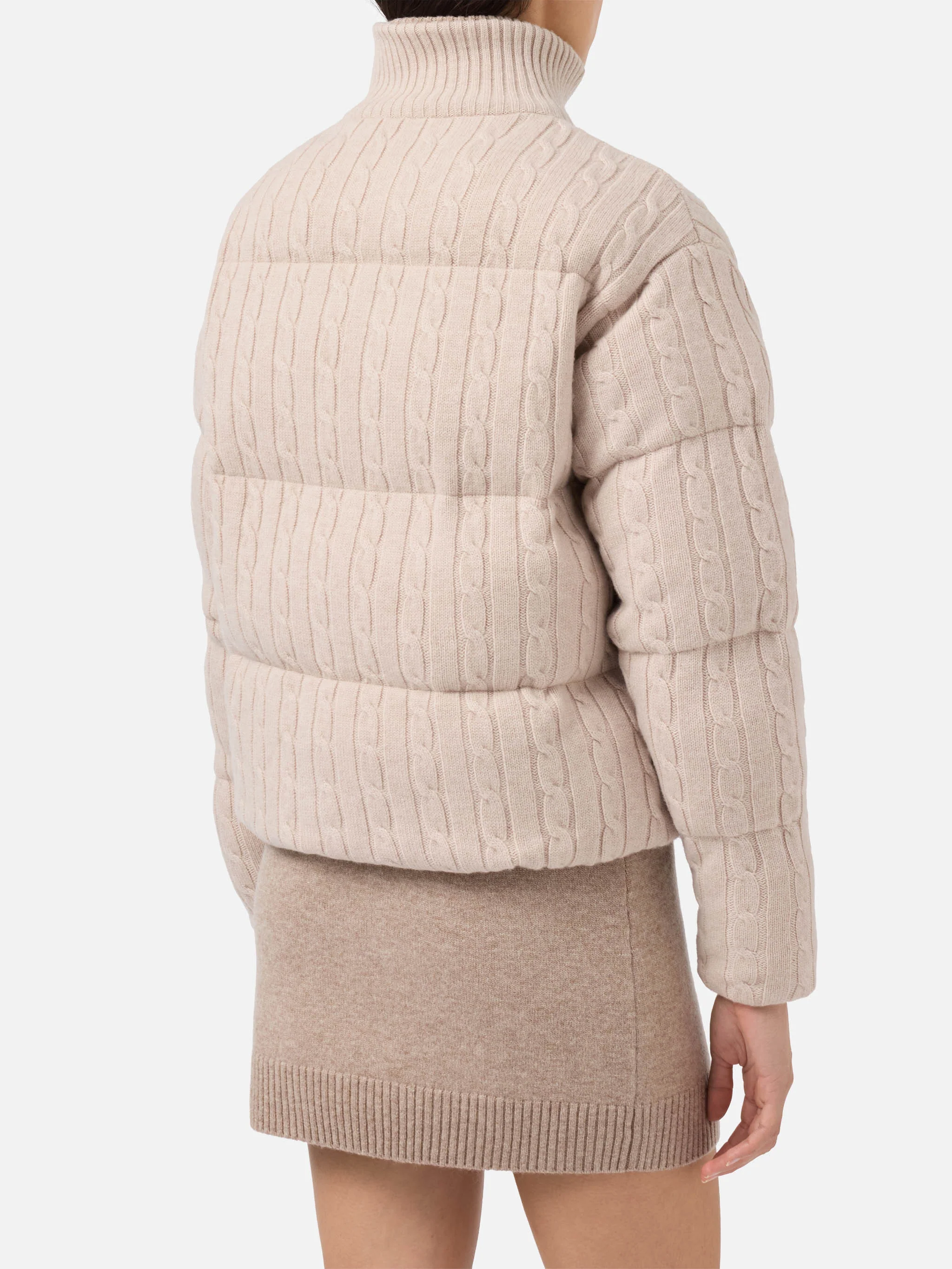Mya padded cable-knit wool jacket - Image 4
