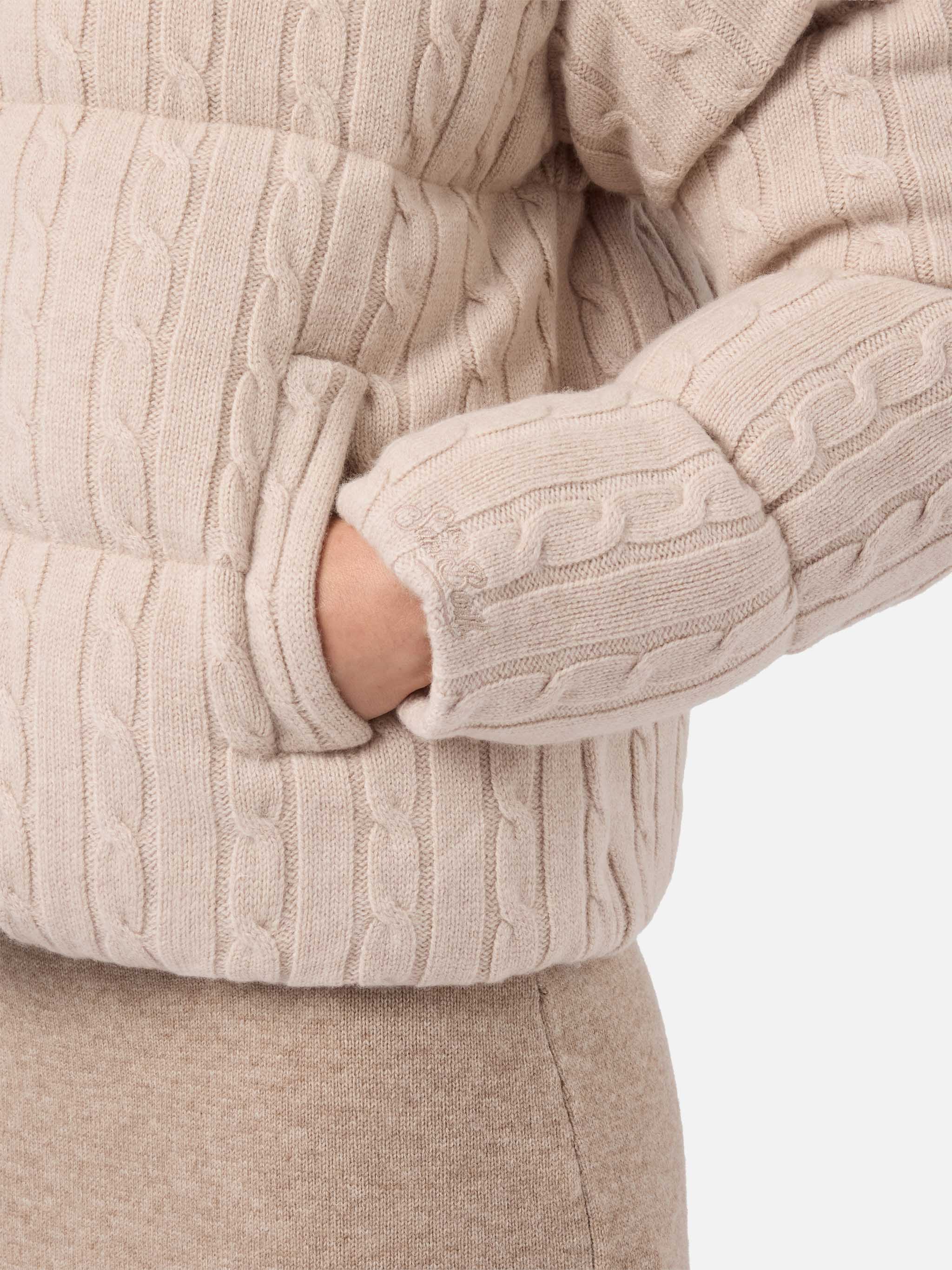 Mya padded cable-knit wool jacket - Image 5