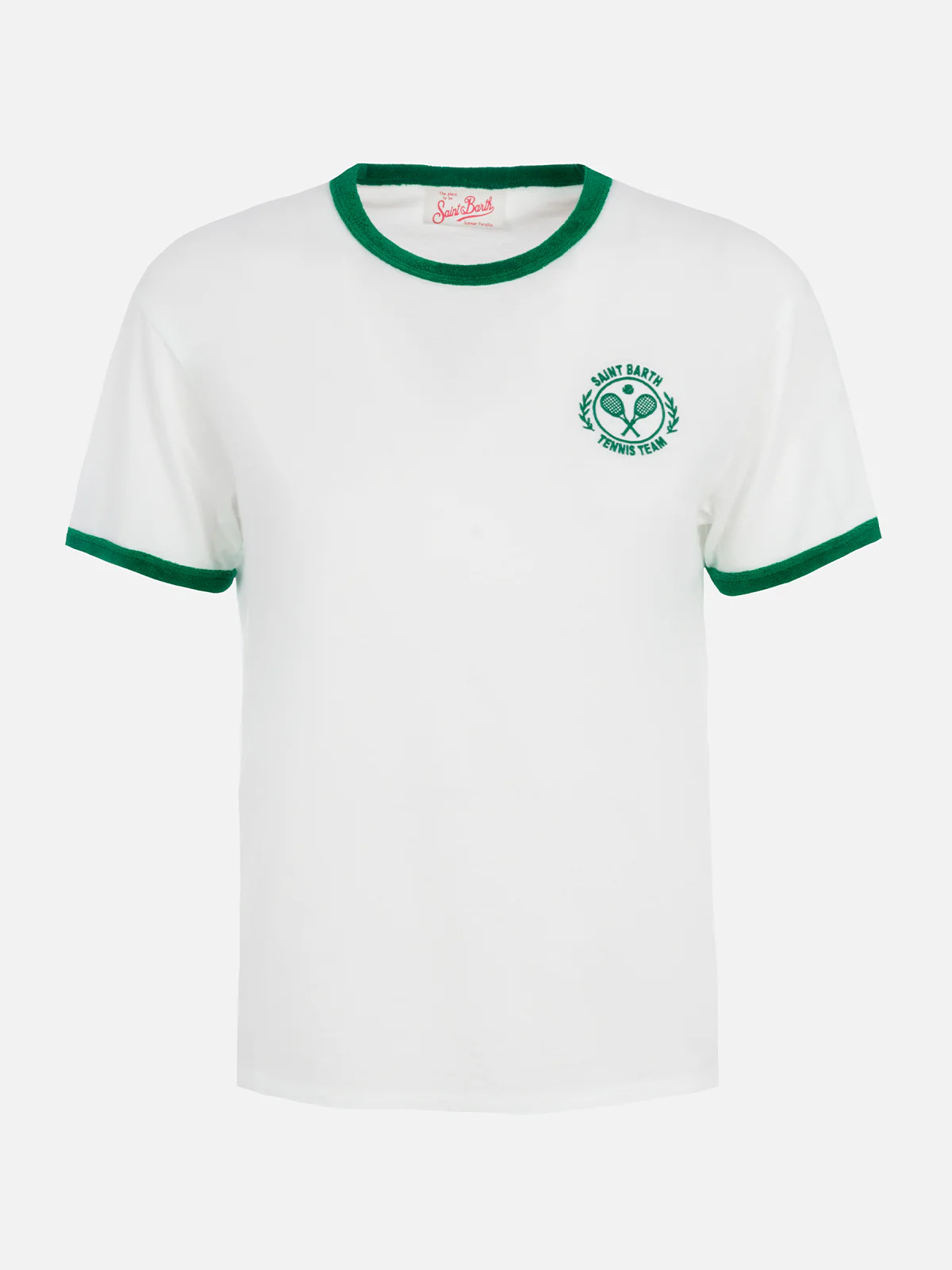 Emilie cotton t-shirt with terry details and embroidery - Image 4
