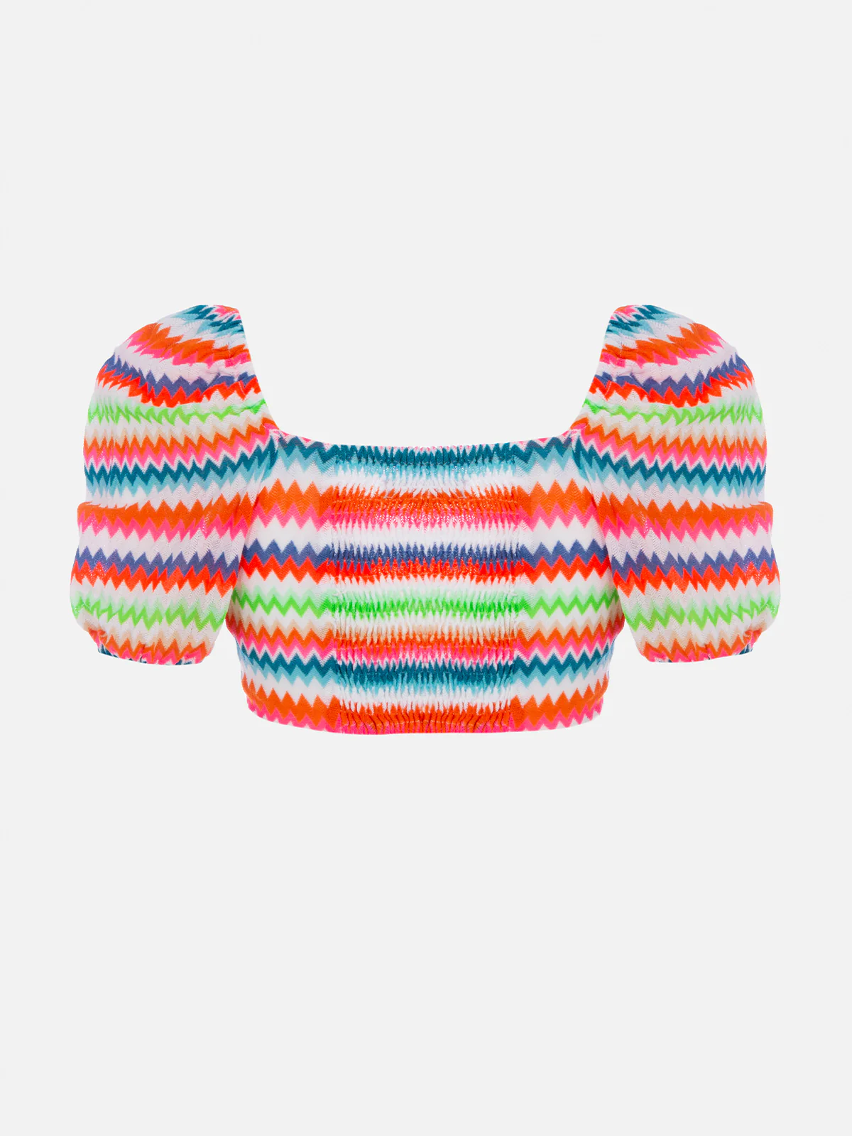 Delia fluo chevron raschel crop top - Image 5