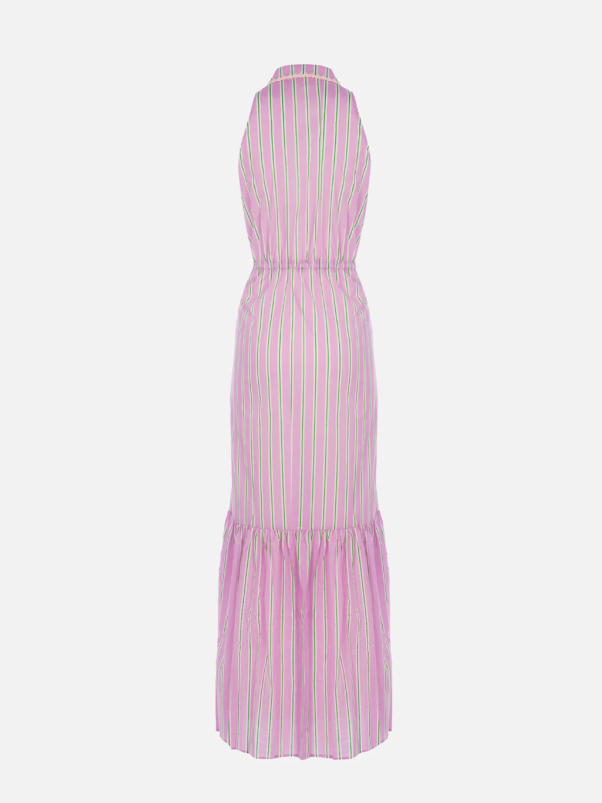 Ida lilac and orange striped long dress - Image 5