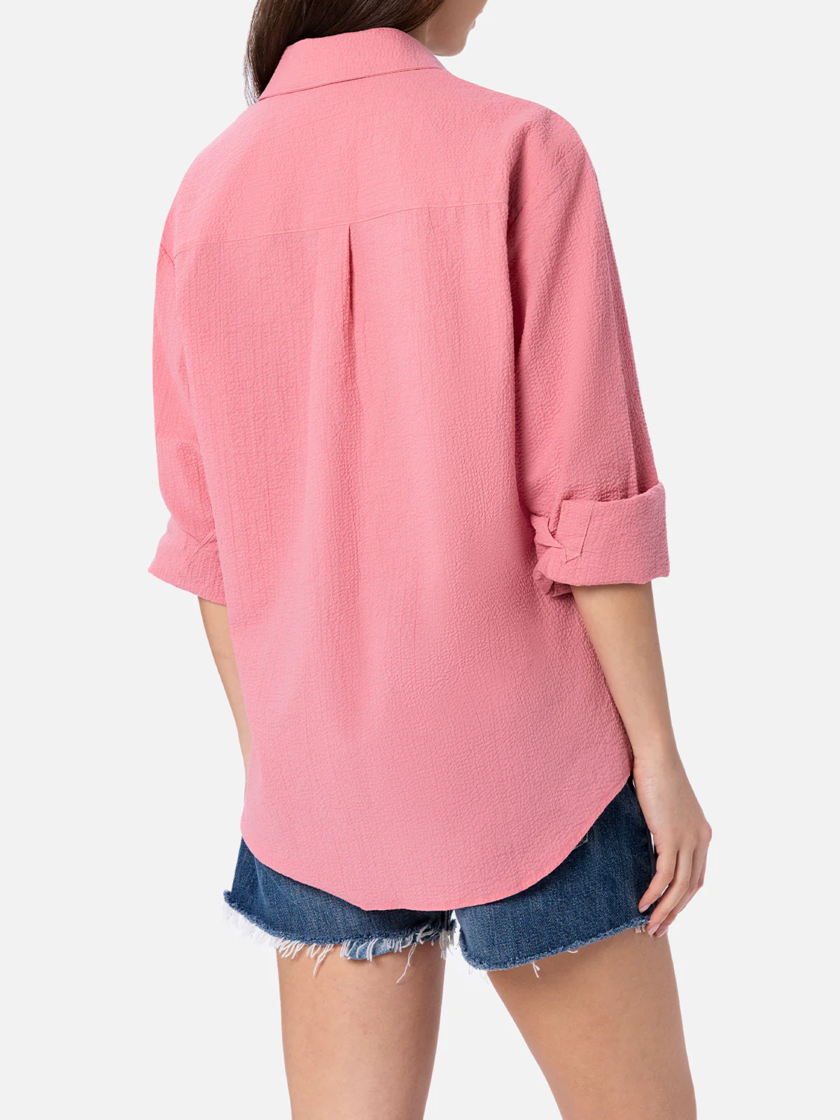 Aisha pink seersucker shirt - Image 3
