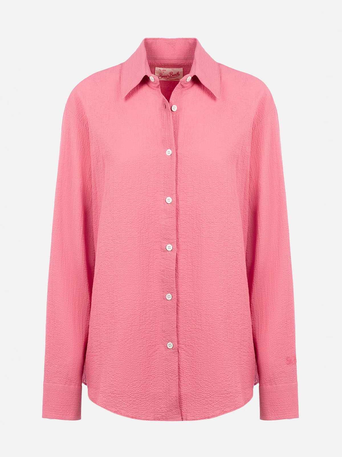 Aisha pink seersucker shirt - Image 4