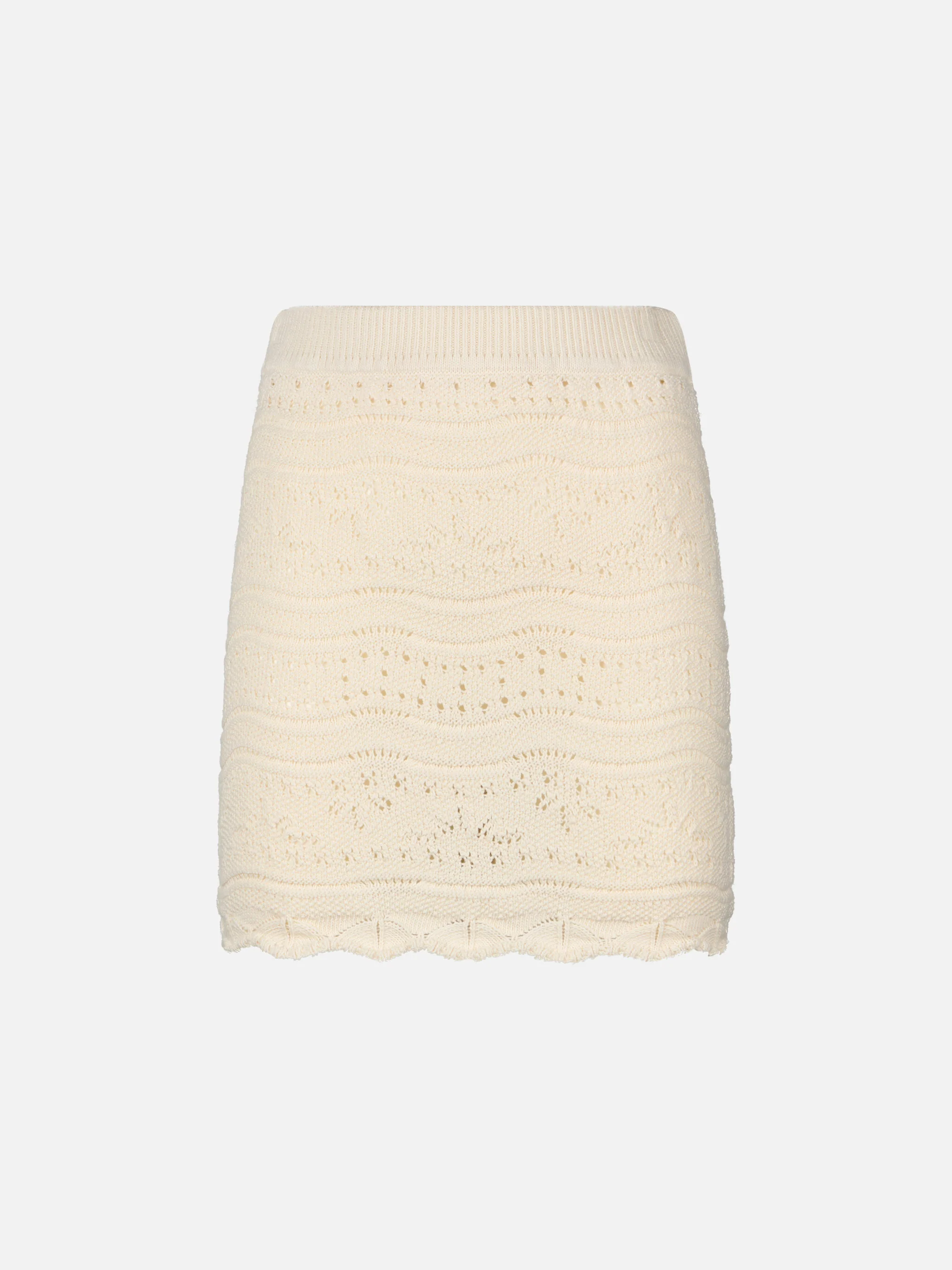 White cotton knit Apple skirt - Image 7