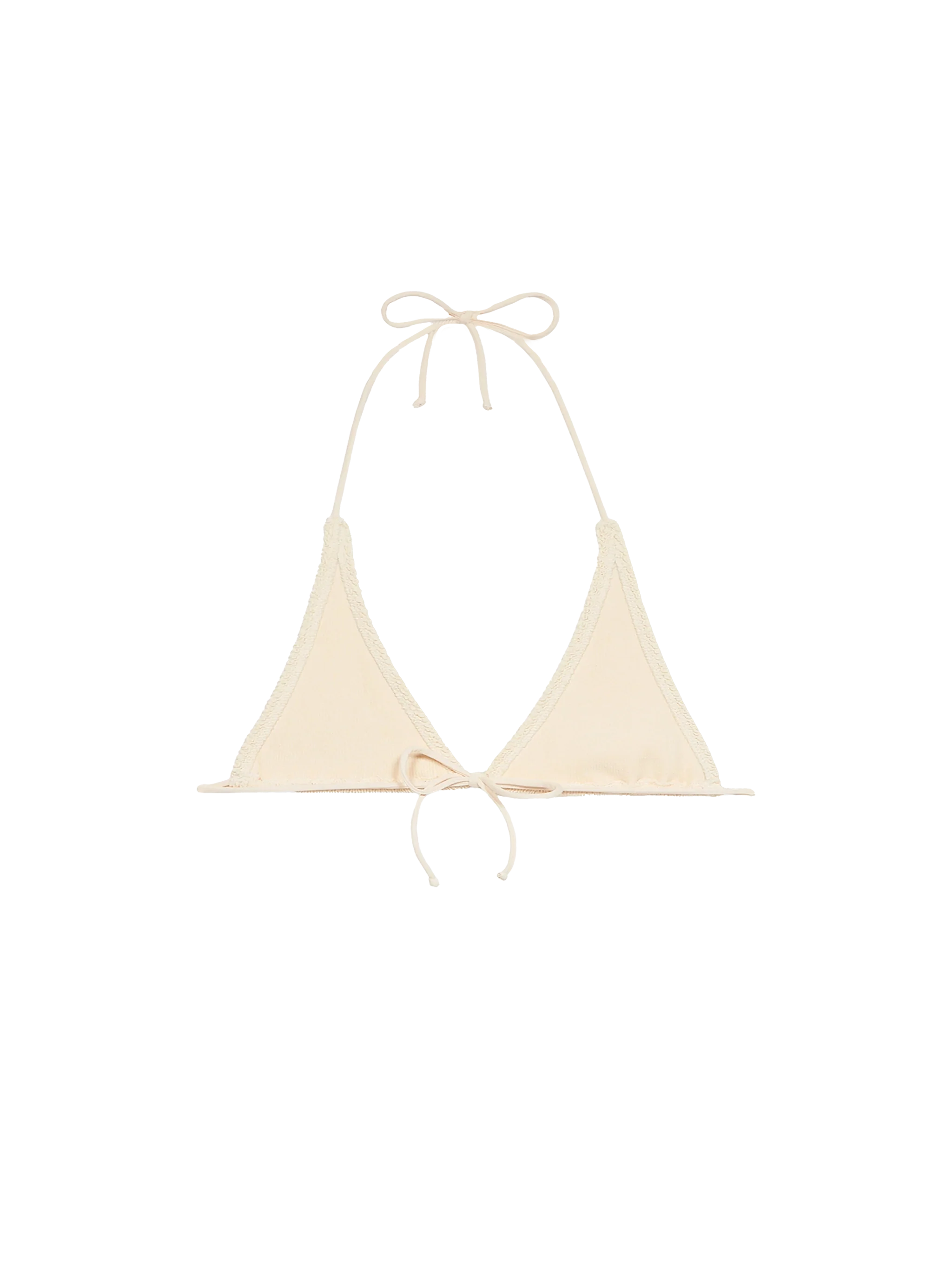 Guiana white crinkle triangle bikini top - Image 2