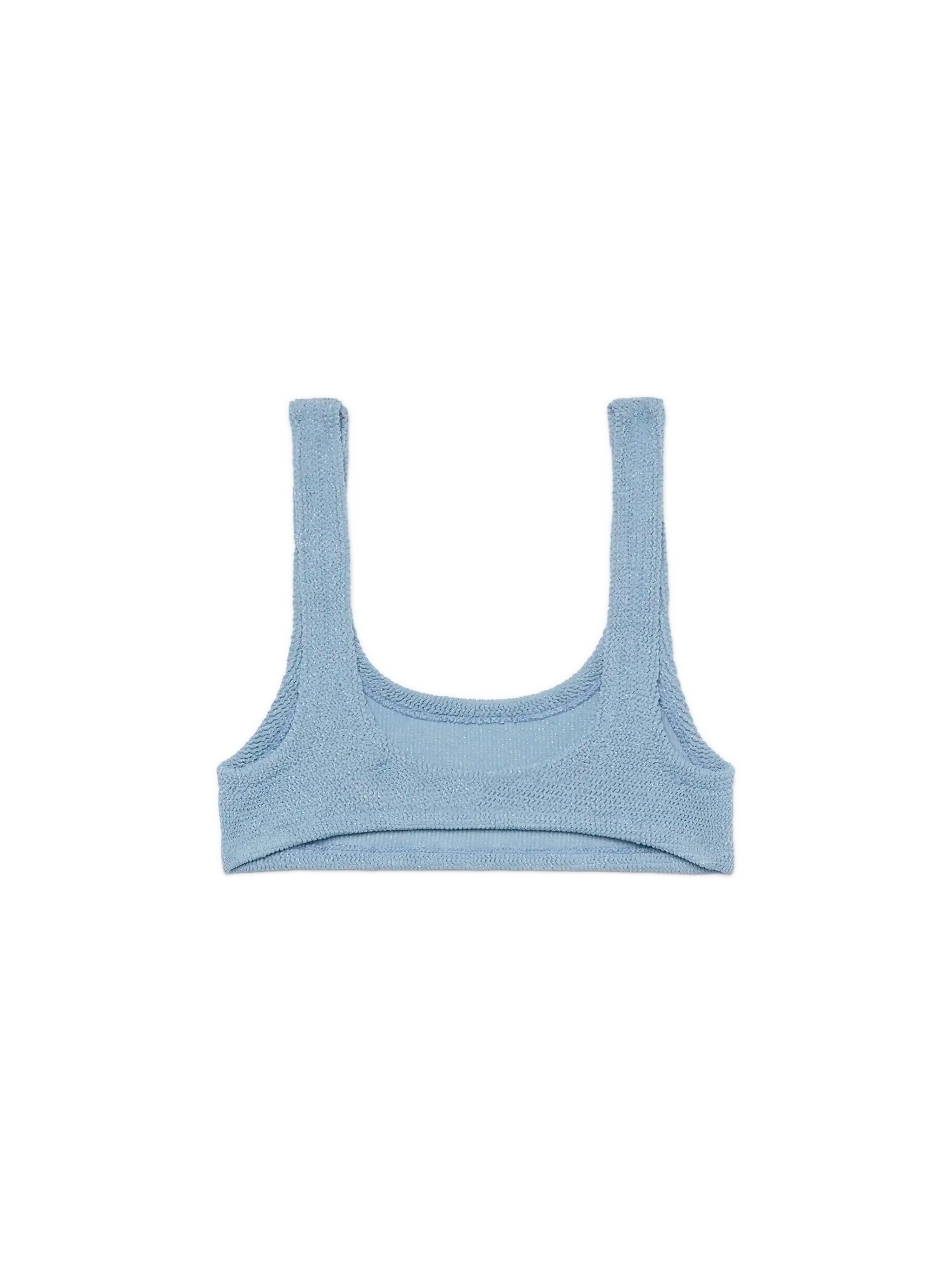 Naima avio blue lurex crinkle classic bralette top - Image 2