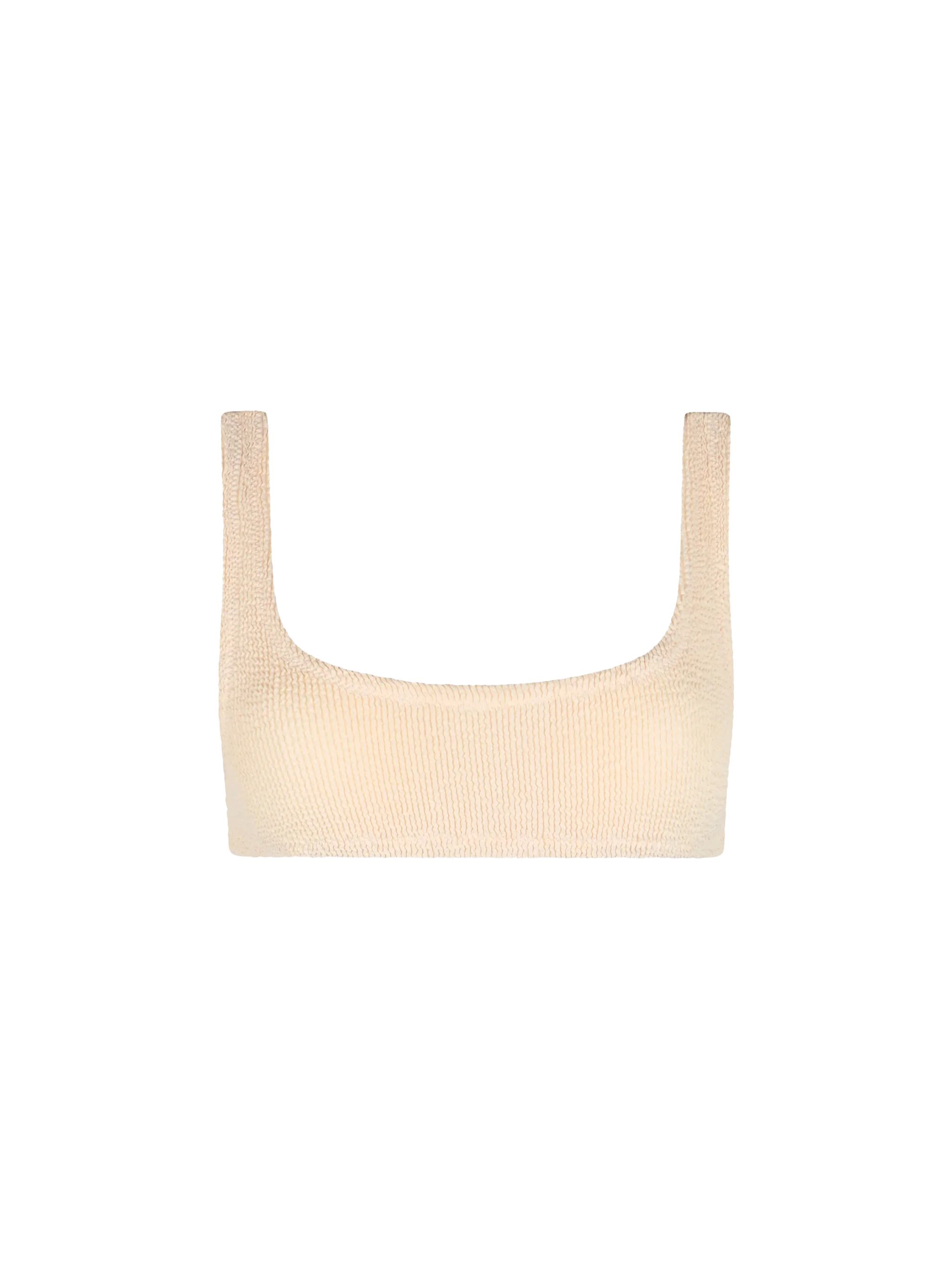 Naima beige crinkle classic bralette top