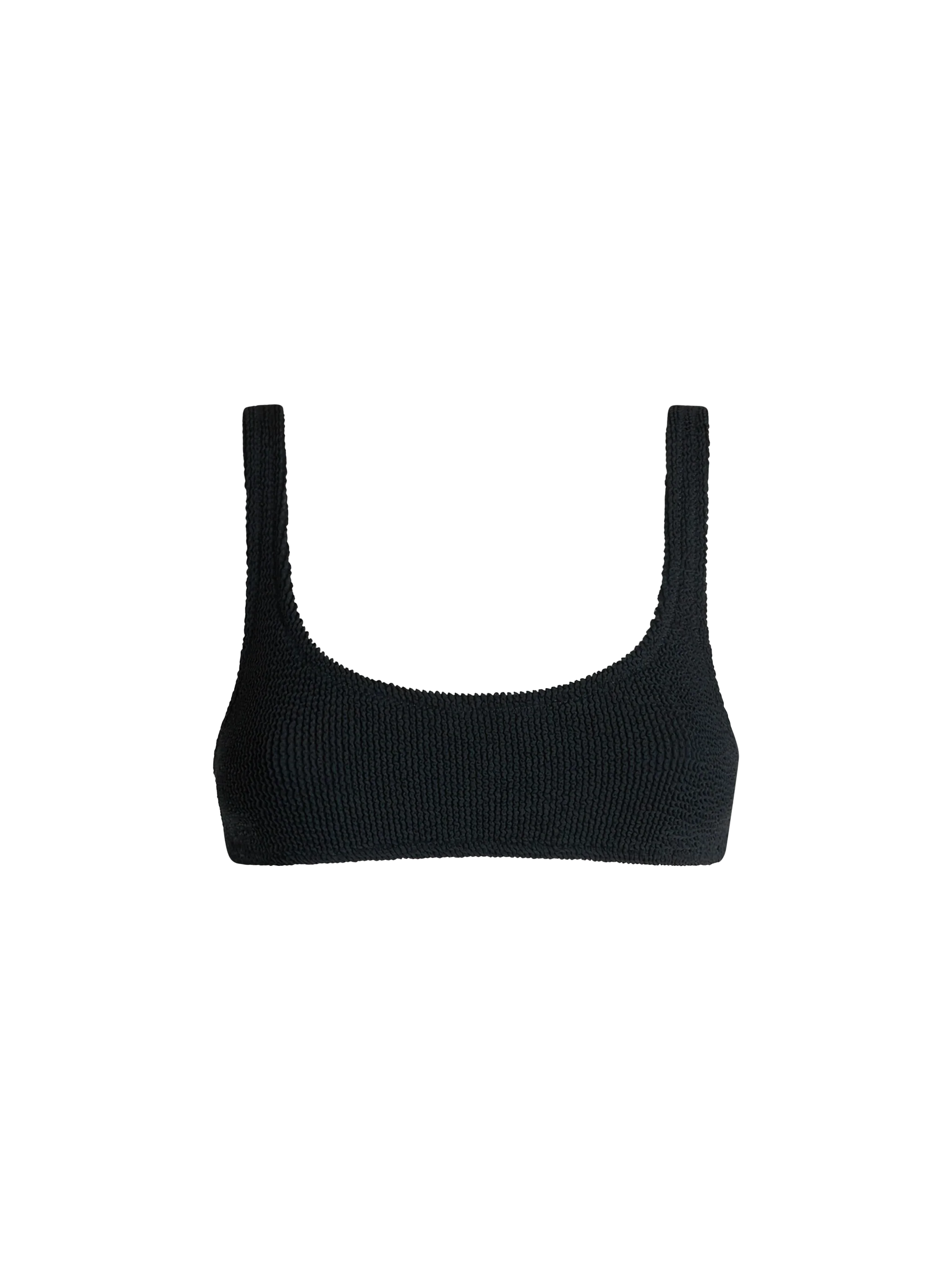 Naima black crinkle classic bralette top