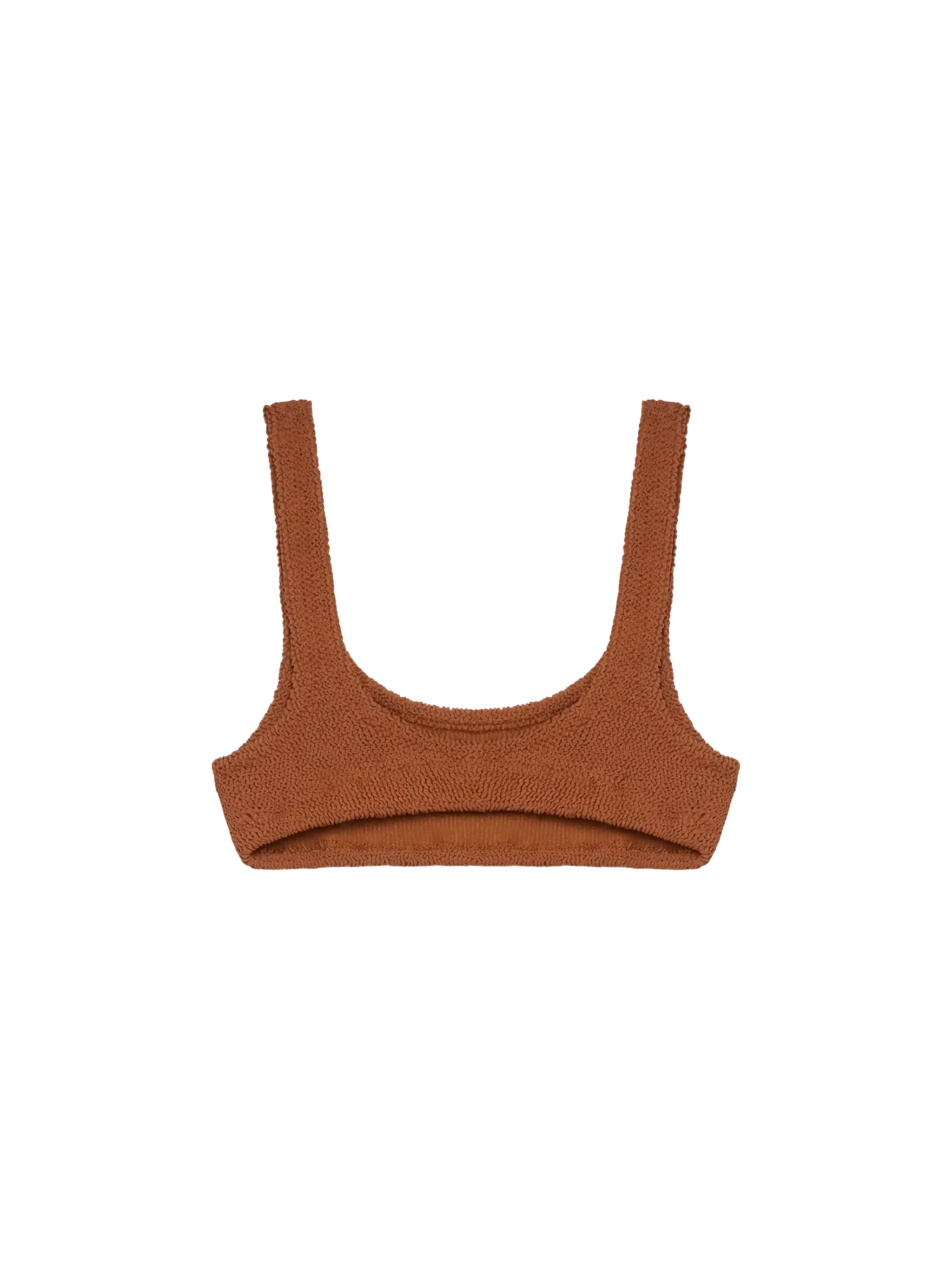 Naima camel brown crinkle classic bralette top - Image 2