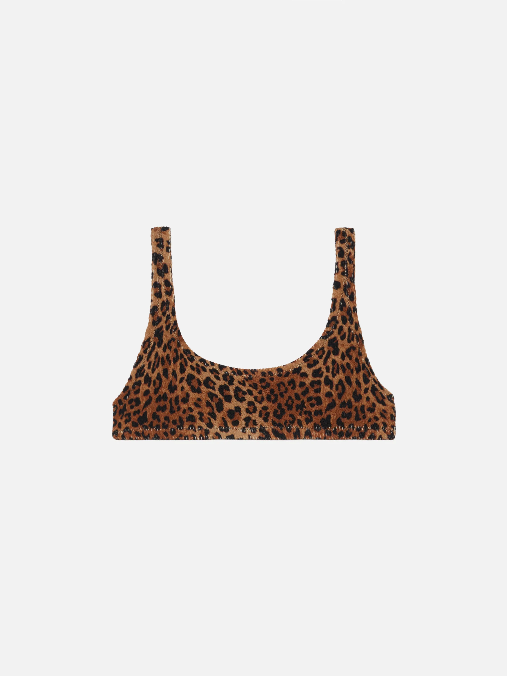 Naima crinkle classic bralette top with leopard print