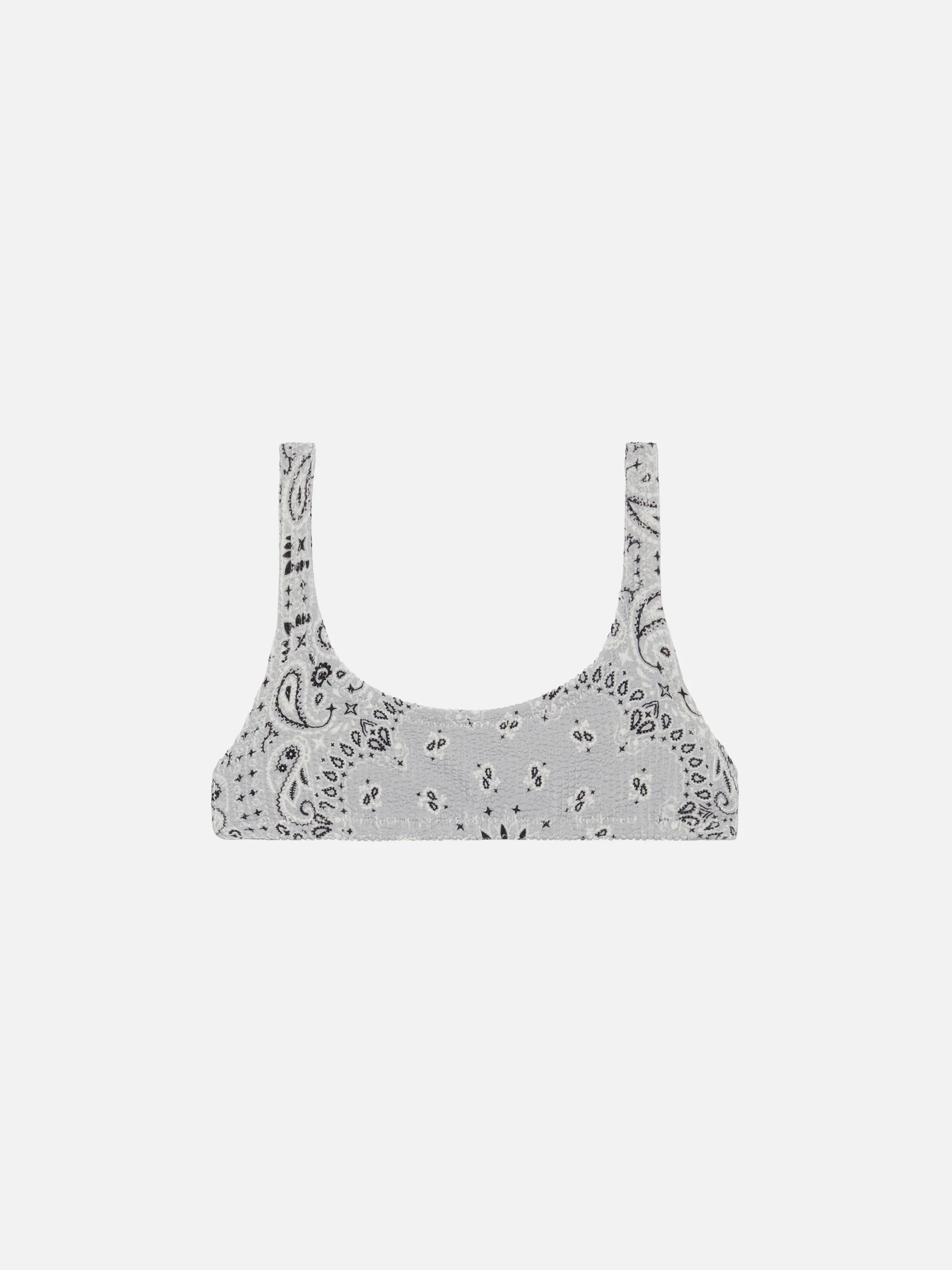 Naima crinkle classic bralette top with bandana print